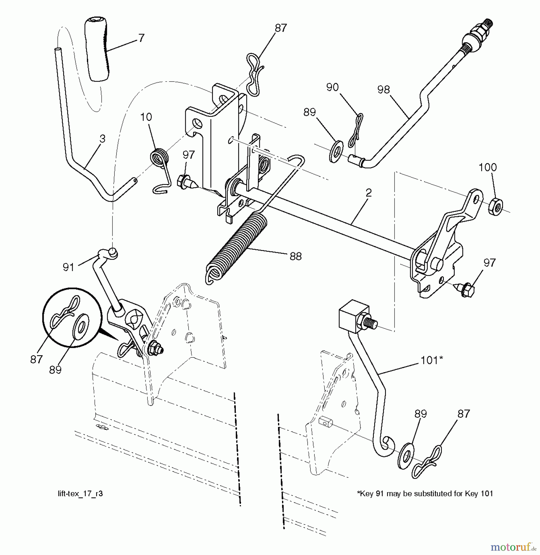 Husqvarna Rasen und Garten Traktoren CTH 164T (96051003100) - Husqvarna Lawn Tractor (2011-11 & After) MOWER LIFT / DECK LIFT