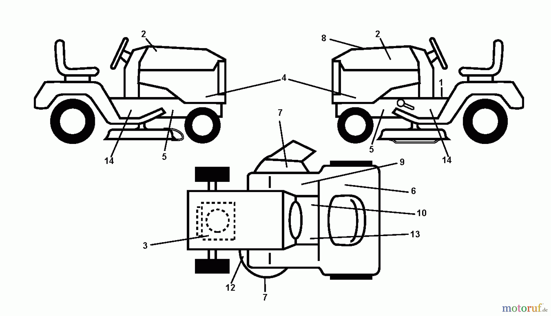 Husqvarna Rasen und Garten Traktoren CTH 173 (96051001600) - Husqvarna Lawn Tractor (2011-01 & After) DECALS