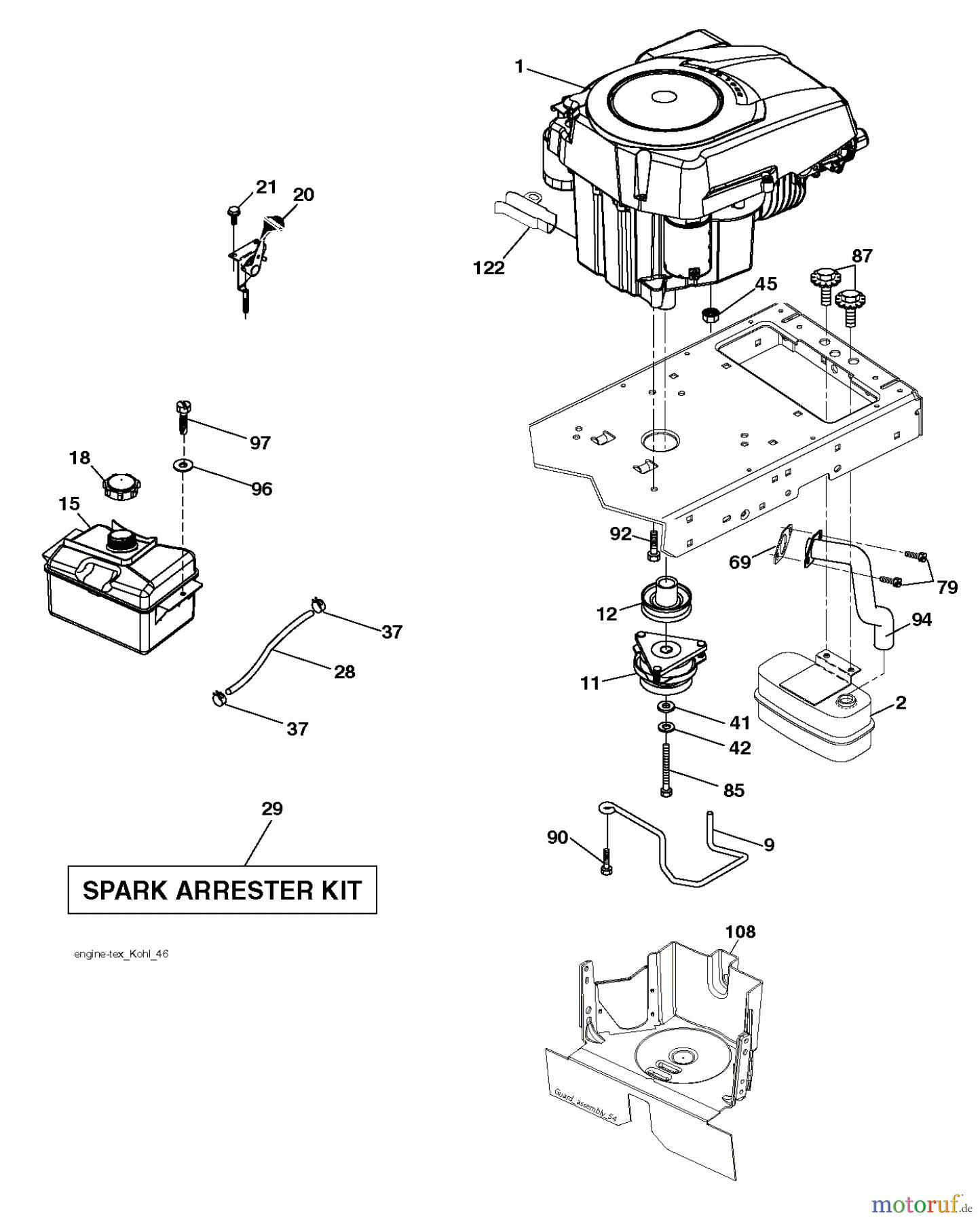  Husqvarna Rasen und Garten Traktoren CTH 174 (96051002801) - Husqvarna Lawn Tractor (2012-06 & After) ENGINE