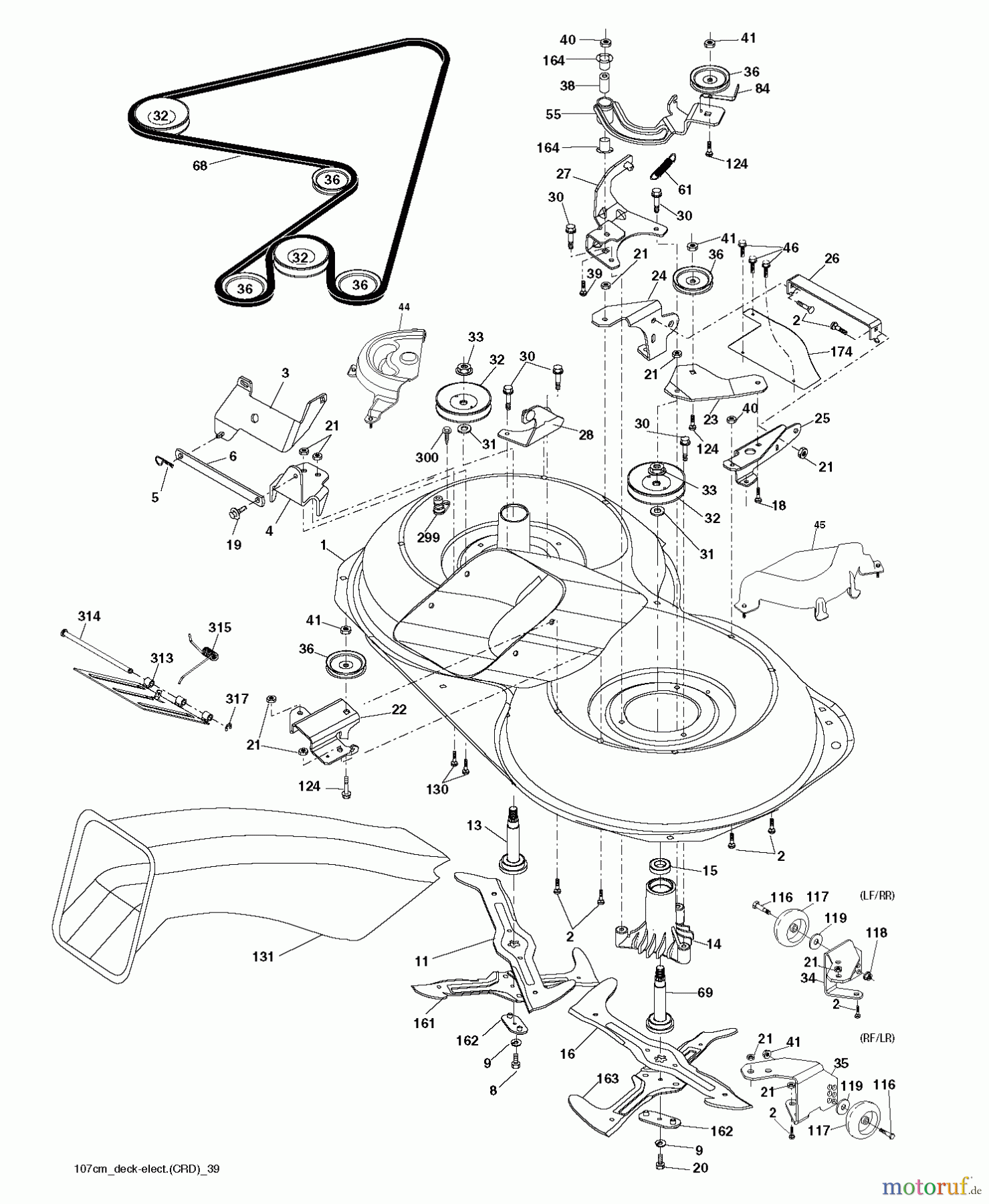 Husqvarna Rasen und Garten Traktoren CTH 182T (96061031800) - Husqvarna Lawn Tractor (2010-11 & After) MOWER DECK / CUTTING DECK
