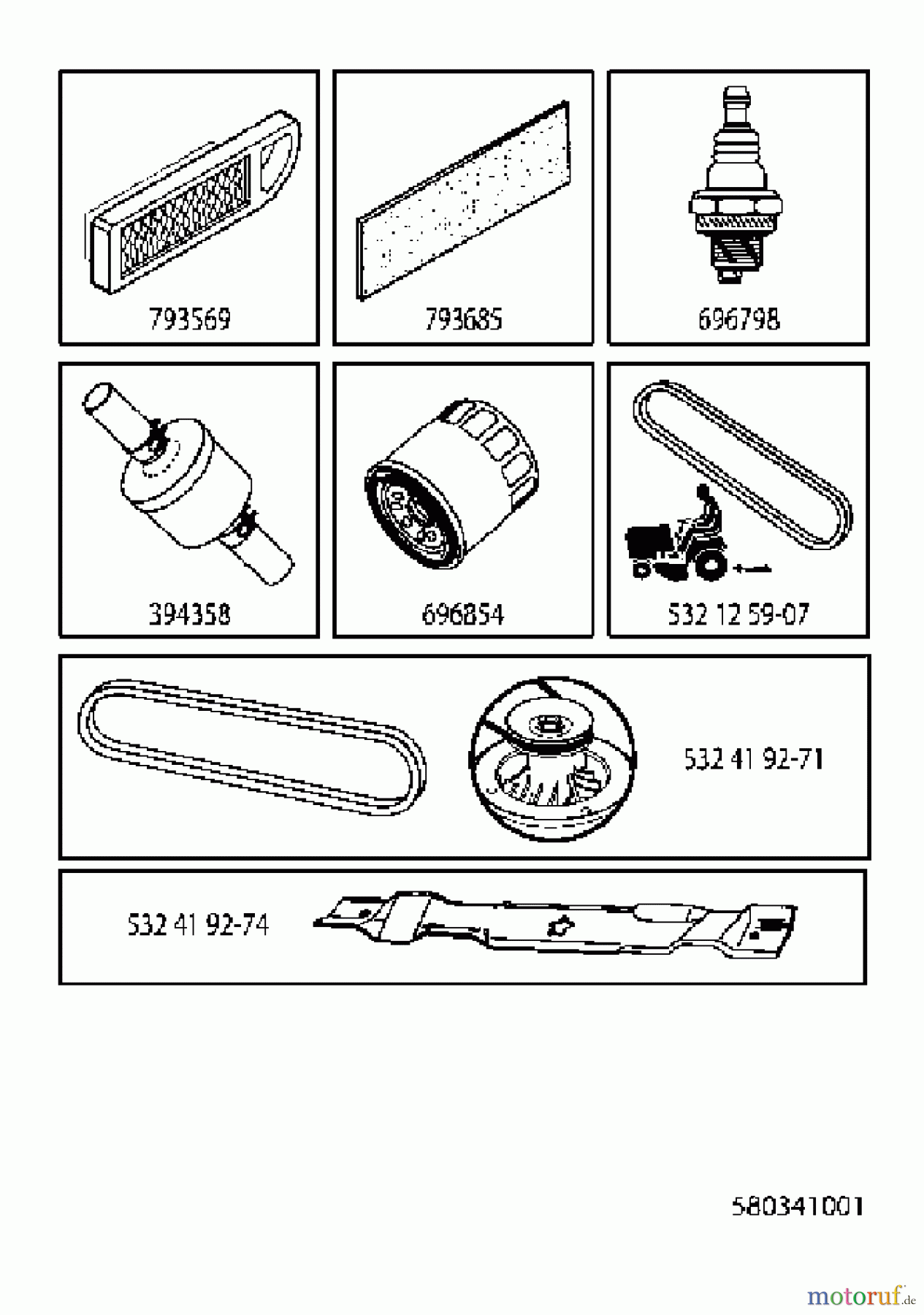 Husqvarna Rasen und Garten Traktoren CTH 19530 (96051011900) - Husqvarna Lawn Tractor (2013-05) FREQUENTLY USED PARTS