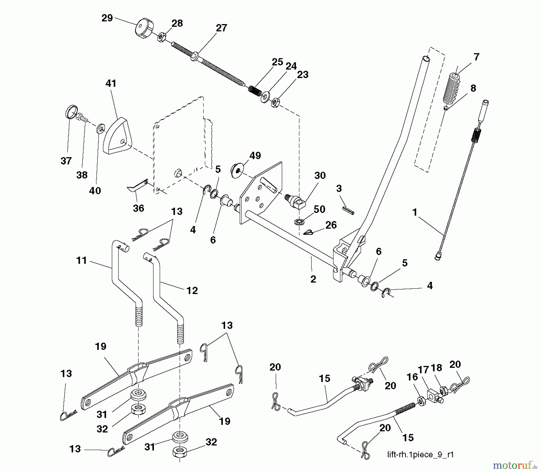 Husqvarna Rasen und Garten Traktoren CTH 2038 (96061030403) - Husqvarna Lawn Tractor (2011-06 & After) MOWER LIFT / DECK LIFT