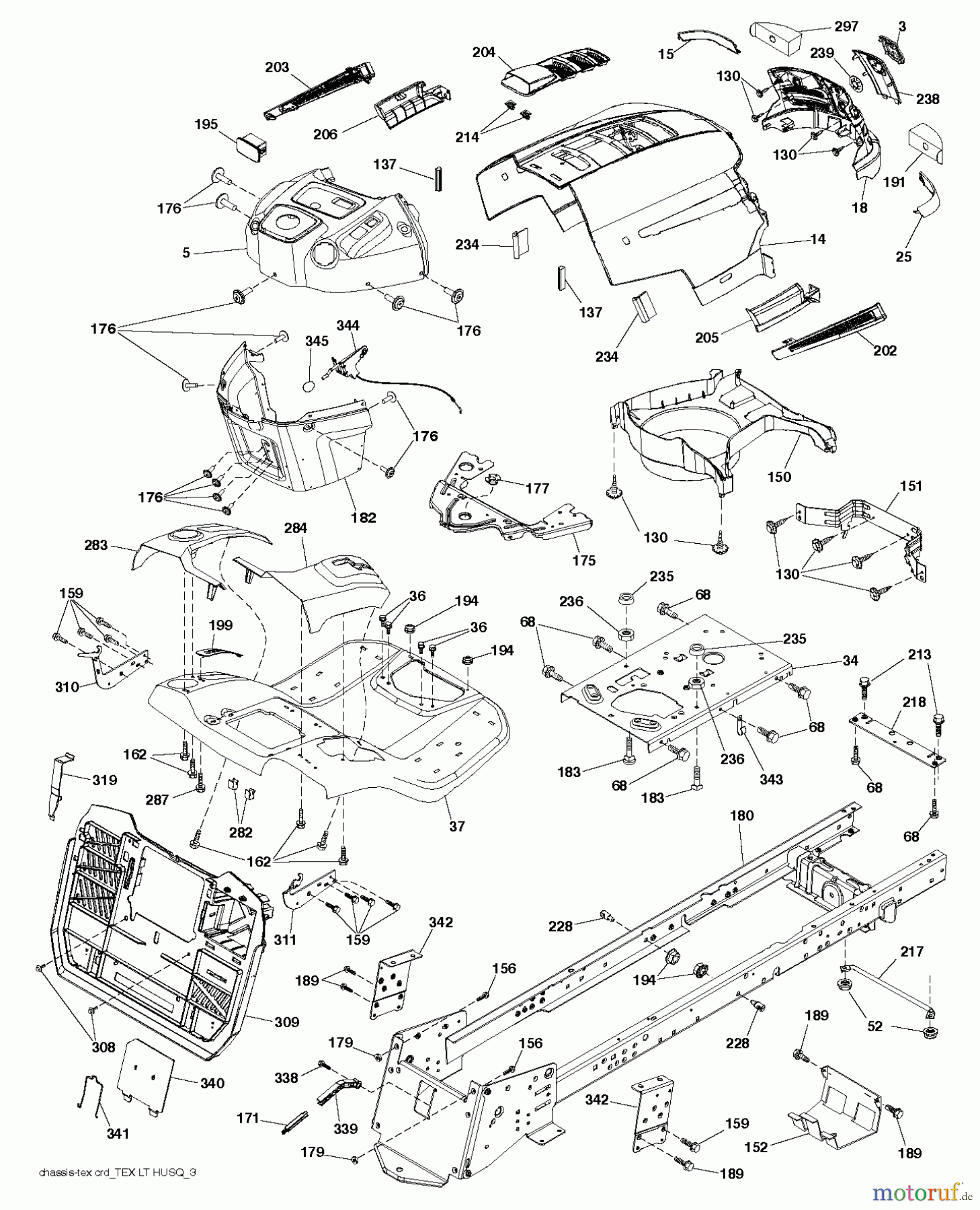  Husqvarna Rasen und Garten Traktoren CTH 2138R (96051005600) - Husqvarna Lawn Tractor (2012-02 & After) CHASSIS ENCLOSURES