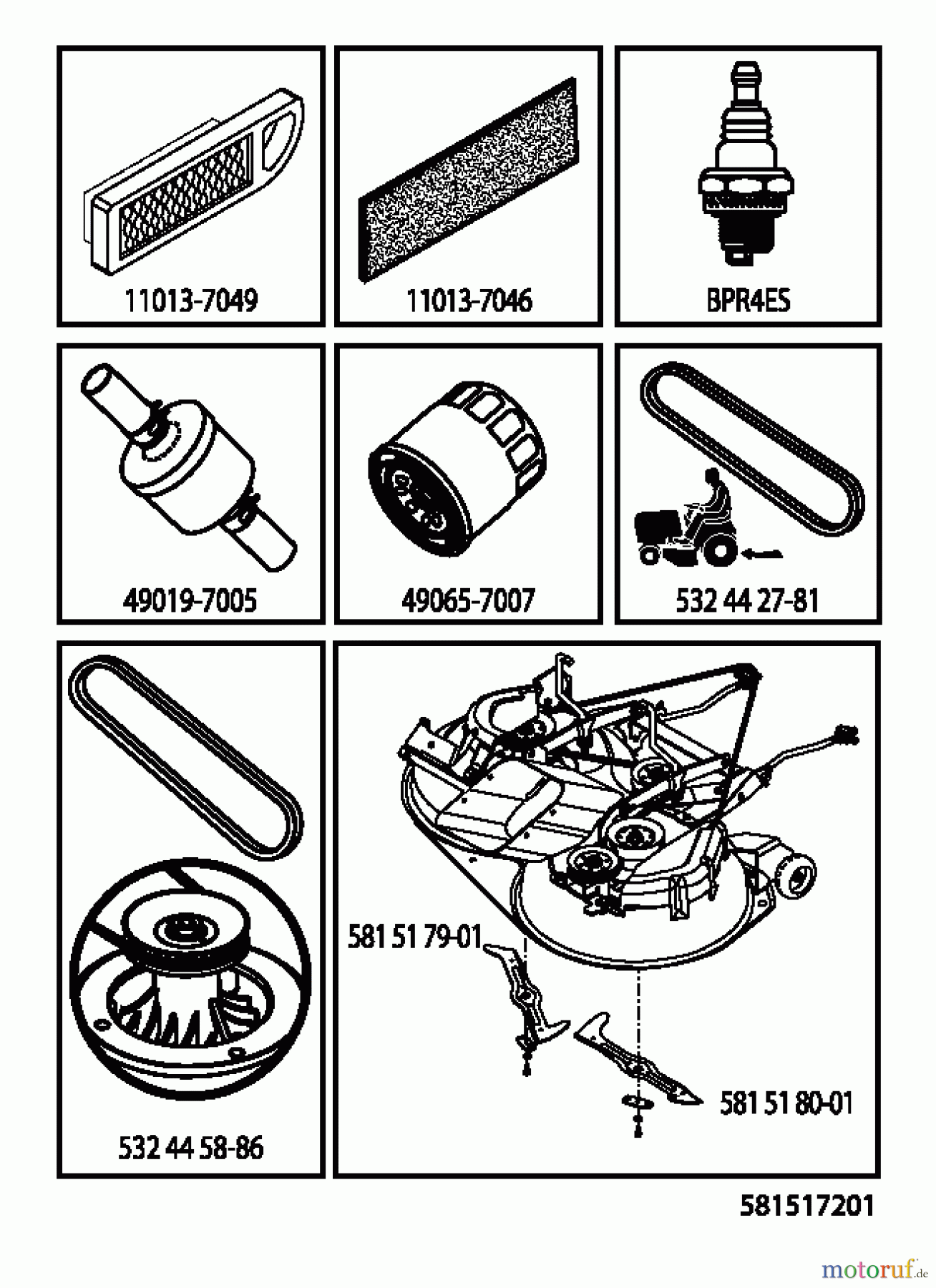 Husqvarna Rasen und Garten Traktoren CTH 224T (96051007900) - Husqvarna Lawn Tractor (2012-11 & After) FREQUENTLY USED PARTS