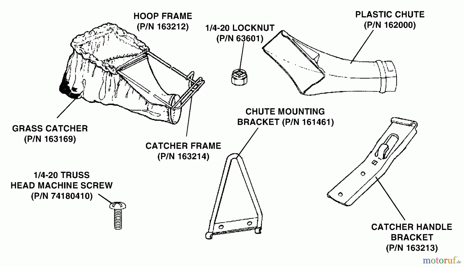 Husqvarna Zubehör, Rasenmäher / Mäher GCK 3300 A - Husqvarna Grass Catcher (1997-12 & After) Grass Catcher Assembly