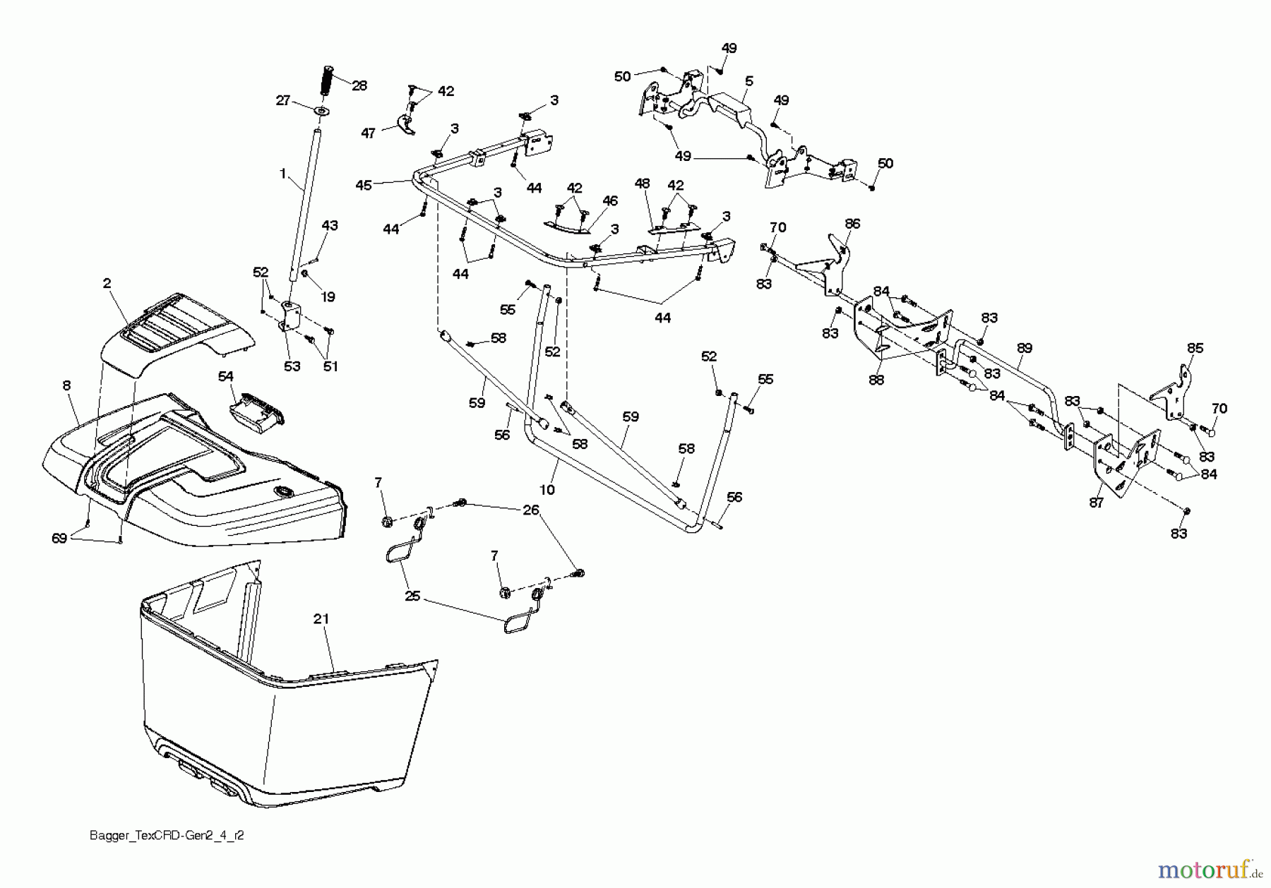 Husqvarna Rasen und Garten Traktoren CTH 2642 (96051012100) - Husqvarna Lawn Tractor (2013-05) BAGGER