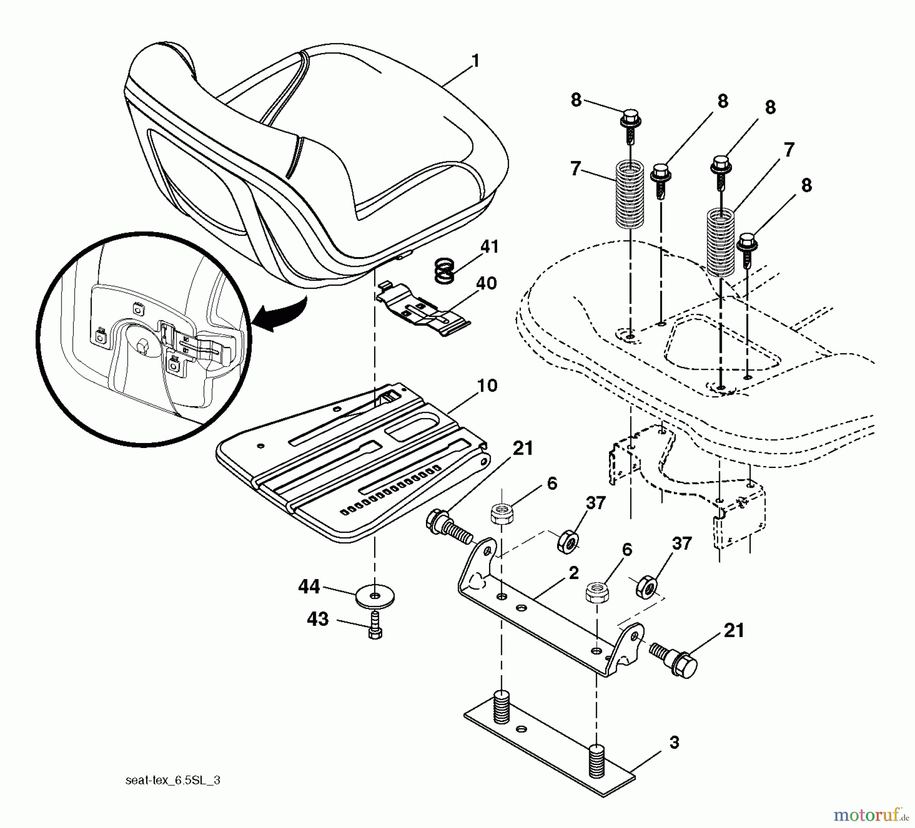 Husqvarna Rasen und Garten Traktoren CTH 2642 (96051012100) - Husqvarna Lawn Tractor (2013-05) SEAT