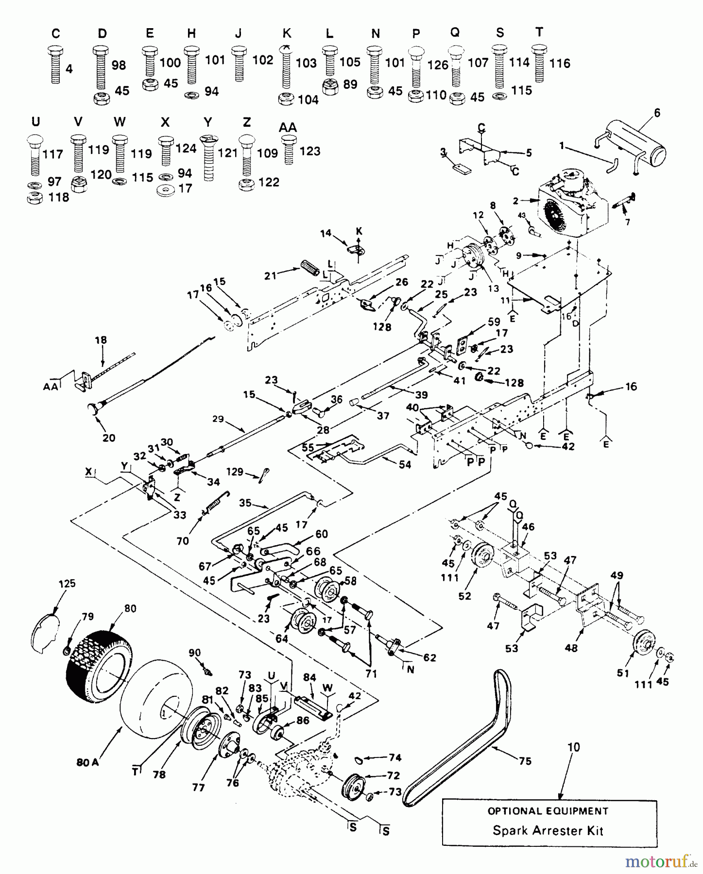 Husqvarna Rasen und Garten Traktoren GT 180 (954000211) (H1850B) - Husqvarna Garden Tractor (1990-11 & After) Ground Drive