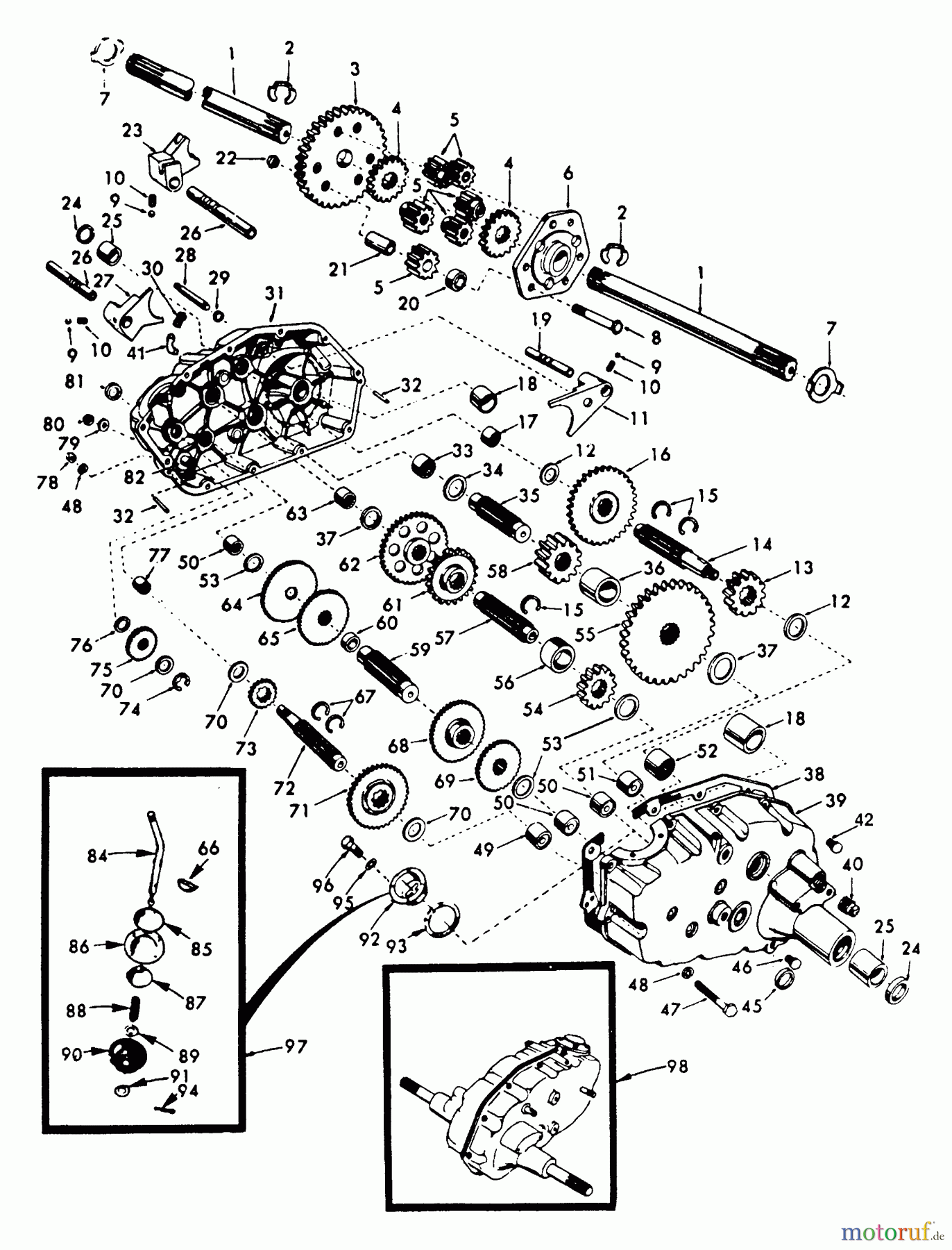 Husqvarna Rasen und Garten Traktoren GT 180 (954000211) (H1850B) - Husqvarna Garden Tractor (1990-11 & After) Transaxle