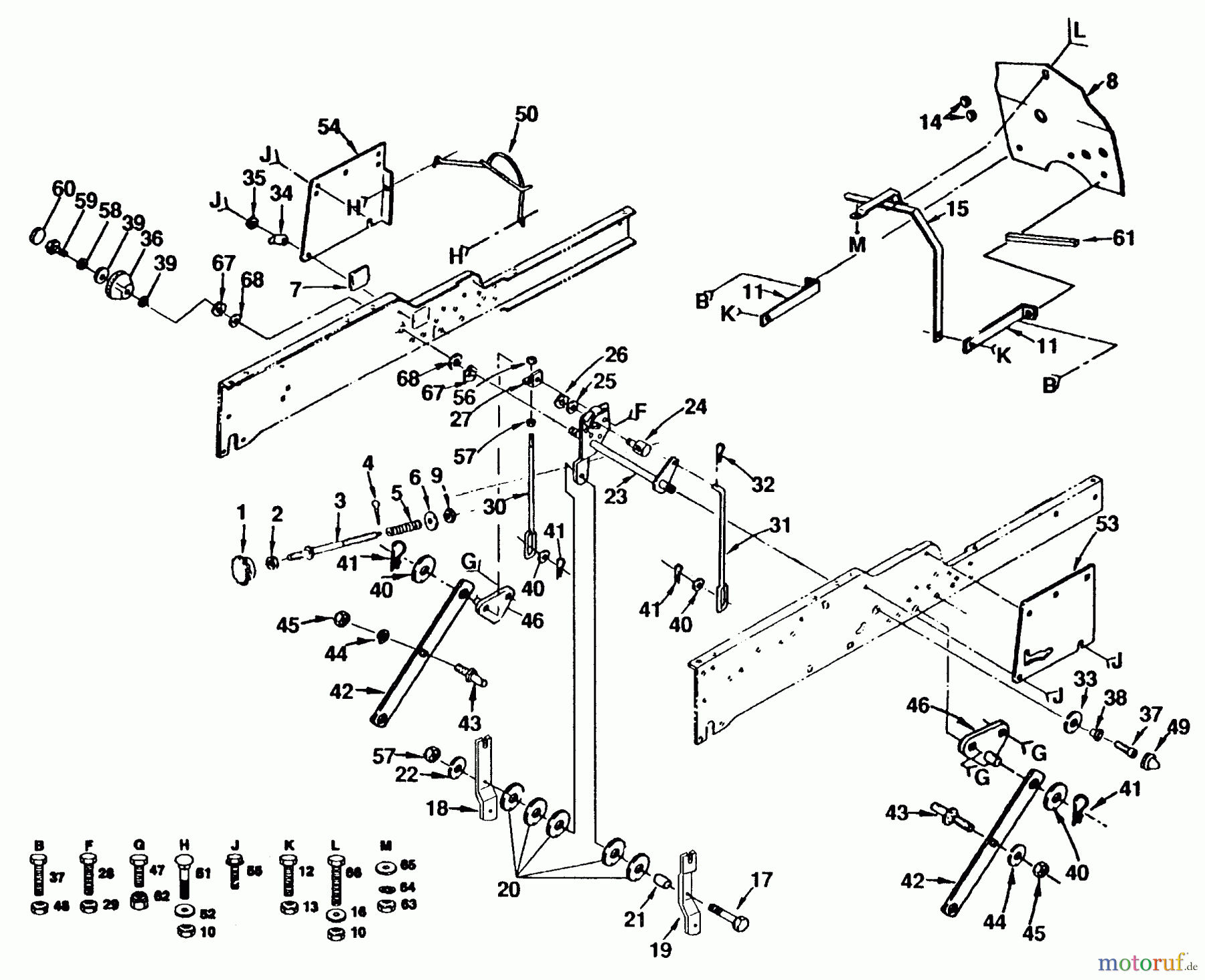 Husqvarna Rasen und Garten Traktoren GT 180 (954000372) (H1850C) - Husqvarna Garden Tractor (1992-08 to 1992-10) Mower Lift