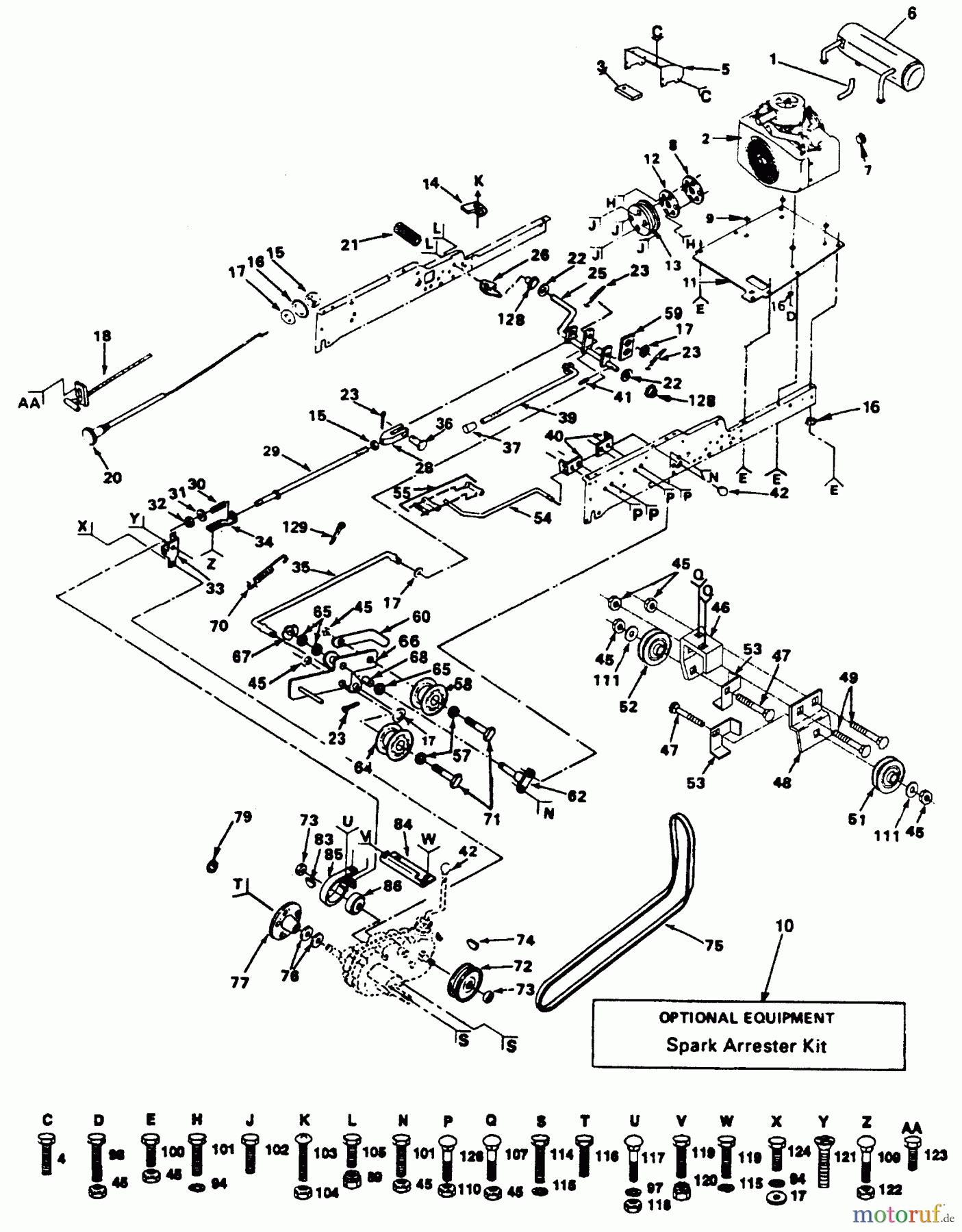 Husqvarna Rasen und Garten Traktoren GT 180 (954000372) (H1850D) - Husqvarna Garden Tractor (1992-11 & After) Ground Drive