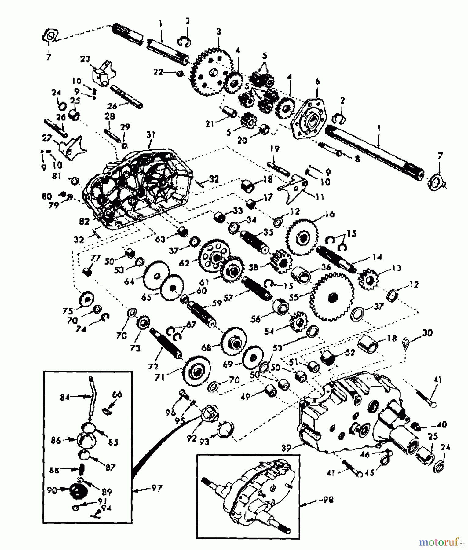 Husqvarna Rasen und Garten Traktoren GT 200 (954001112A) - Husqvarna Garden Tractor (1994-07 & After) Transaxle
