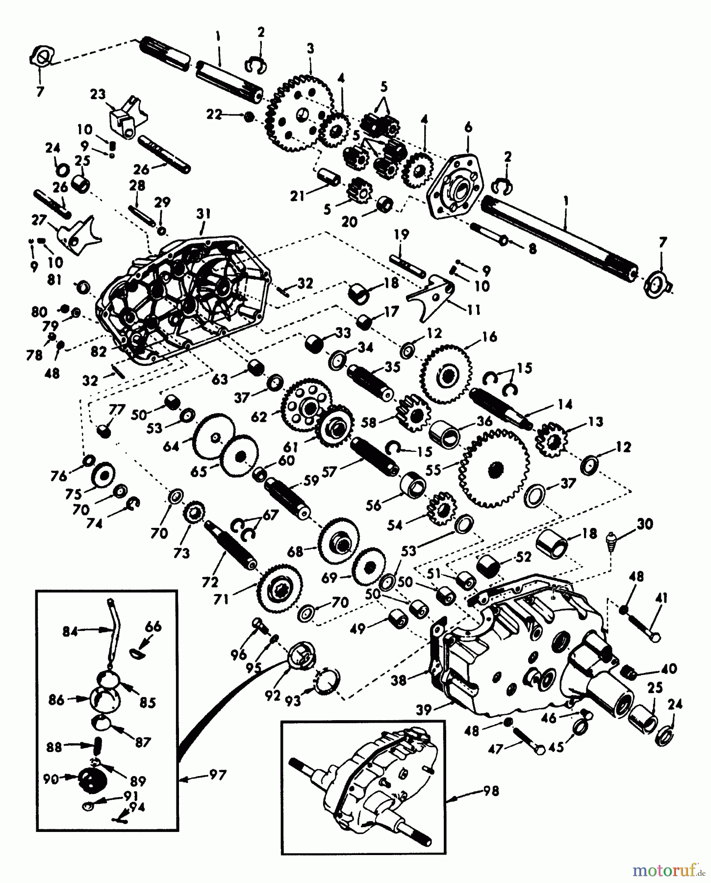 Husqvarna Rasen und Garten Traktoren GT 200 (HN2050A) - Husqvarna Garden Tractor (1993-12 & After) Transaxle