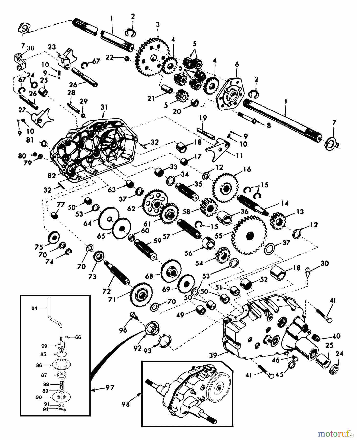 Husqvarna Rasen und Garten Traktoren GT 2254 (96025000202) - Husqvarna Garden Tractor (2005-06 & After) Gear Drivetransaxle