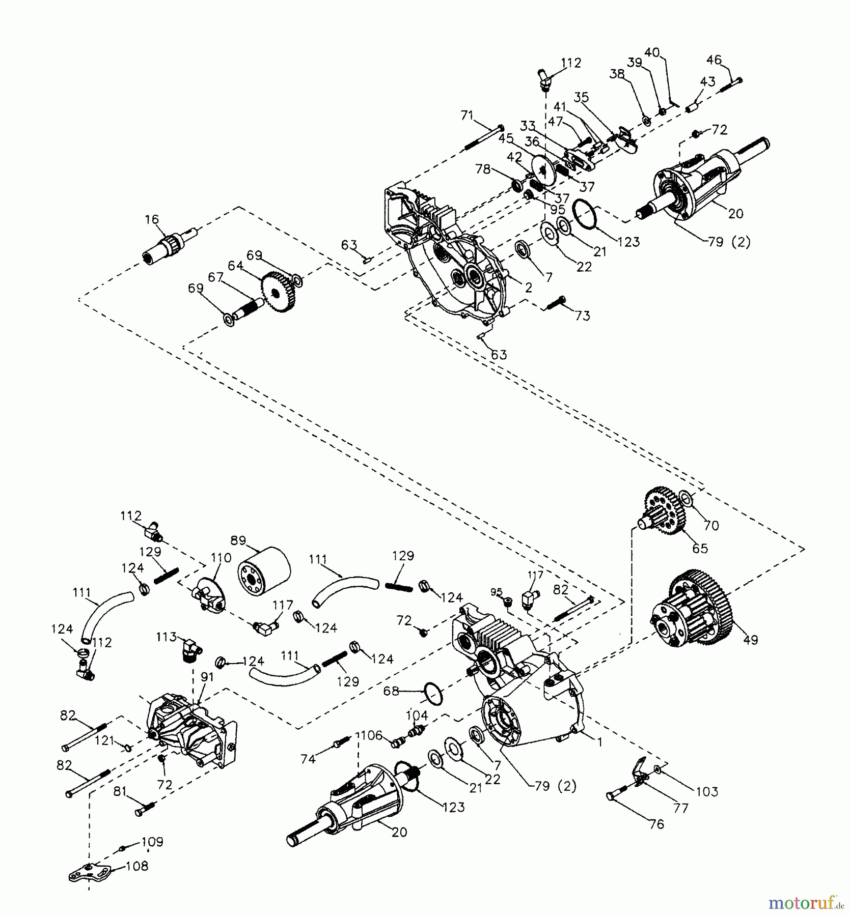 Husqvarna Rasen und Garten Traktoren GTH 220 (954140012B) - Husqvarna Garden Tractor (1996-11 & After) Transaxle