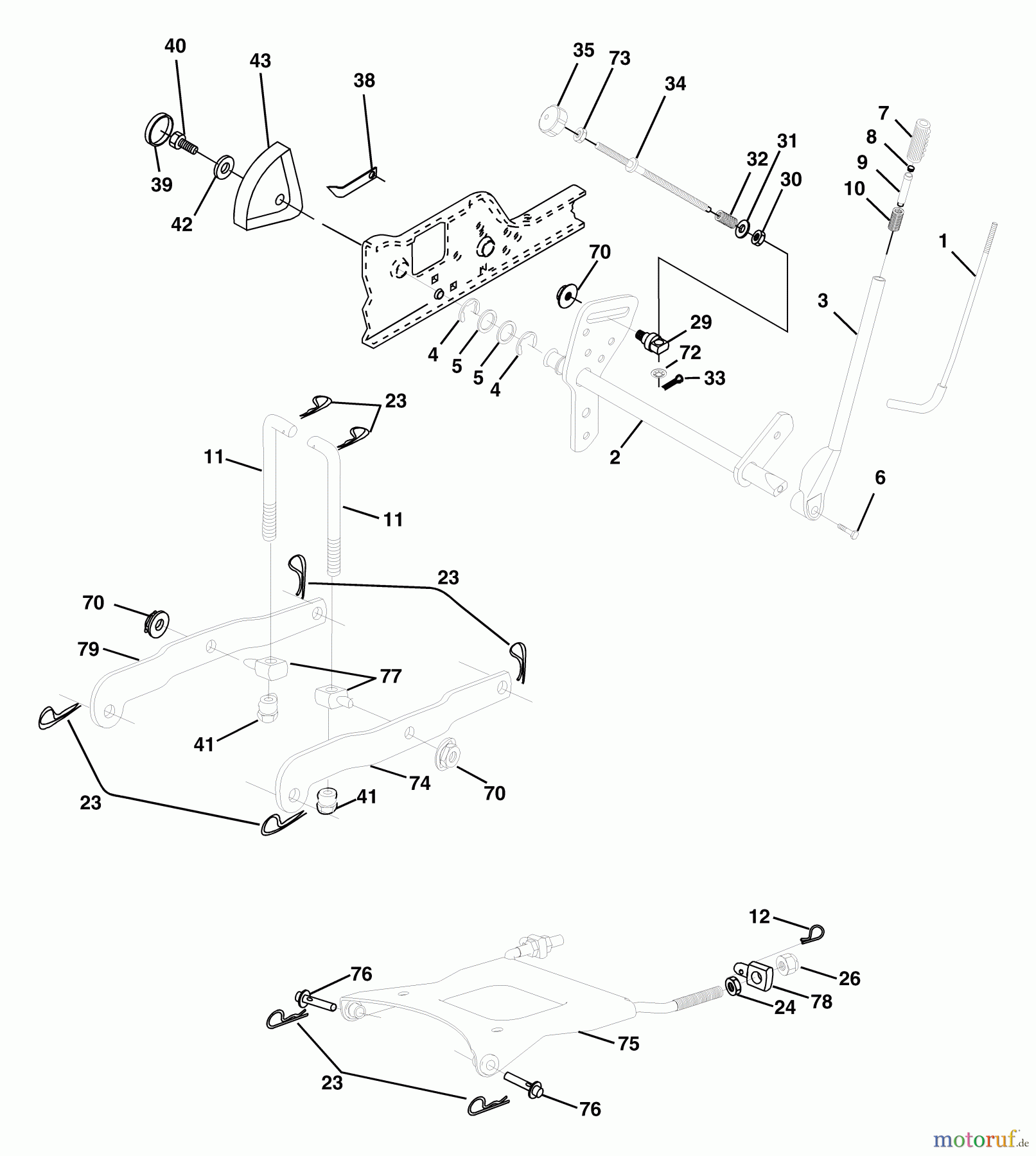 Husqvarna Rasen und Garten Traktoren GTH 2248XPB (954567888) - Husqvarna Garden Tractor (2002-10 & After) Lift Assembly
