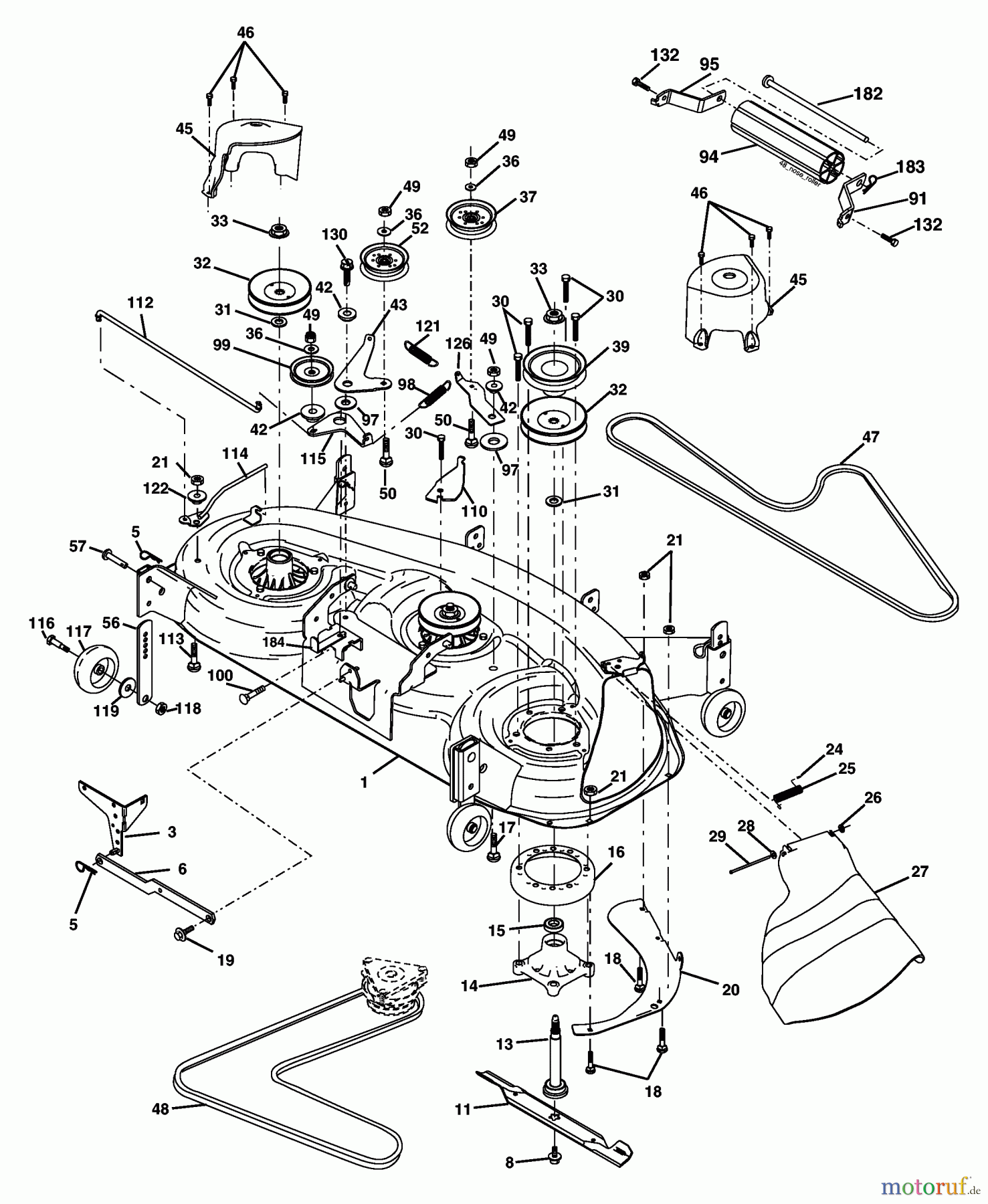  Husqvarna Rasen und Garten Traktoren GTH 2248XPC (954567888) - Husqvarna Garden Tractor (2003-07 & After) Mower Deck