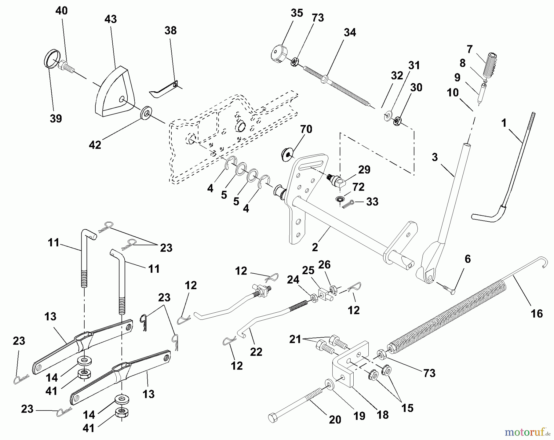 Husqvarna Rasen und Garten Traktoren GTH 2250XPA (954567116) - Husqvarna Garden Tractor (2001-01 & After) Lift Assembly