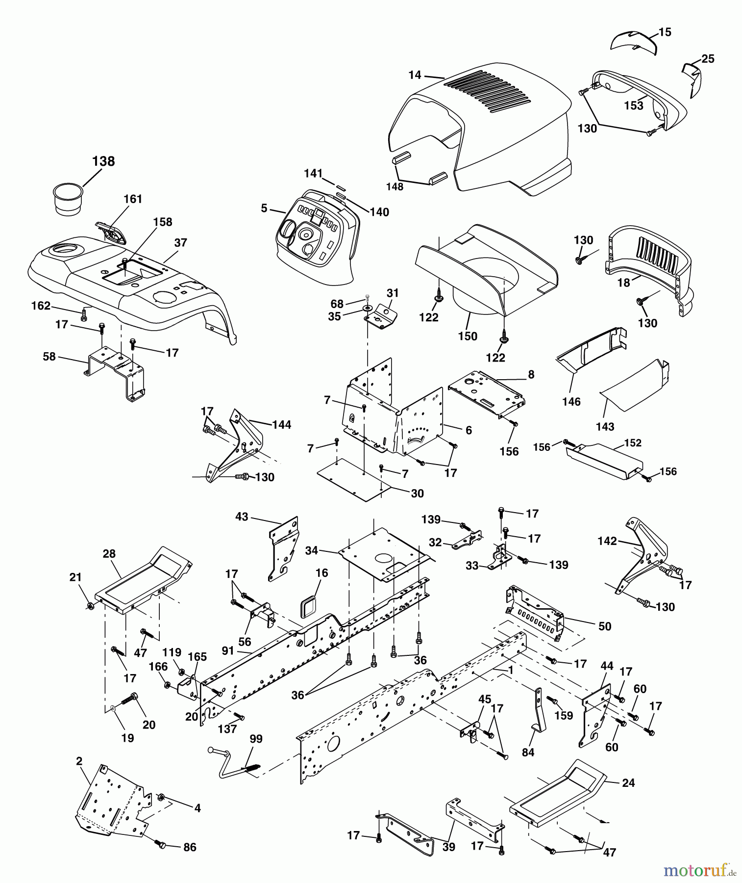 Husqvarna Rasen und Garten Traktoren GTH 2350 (954568540) (GTHK2350A) - Husqvarna Garden Tractor (2002-07 & After) Chassis And Enclosures