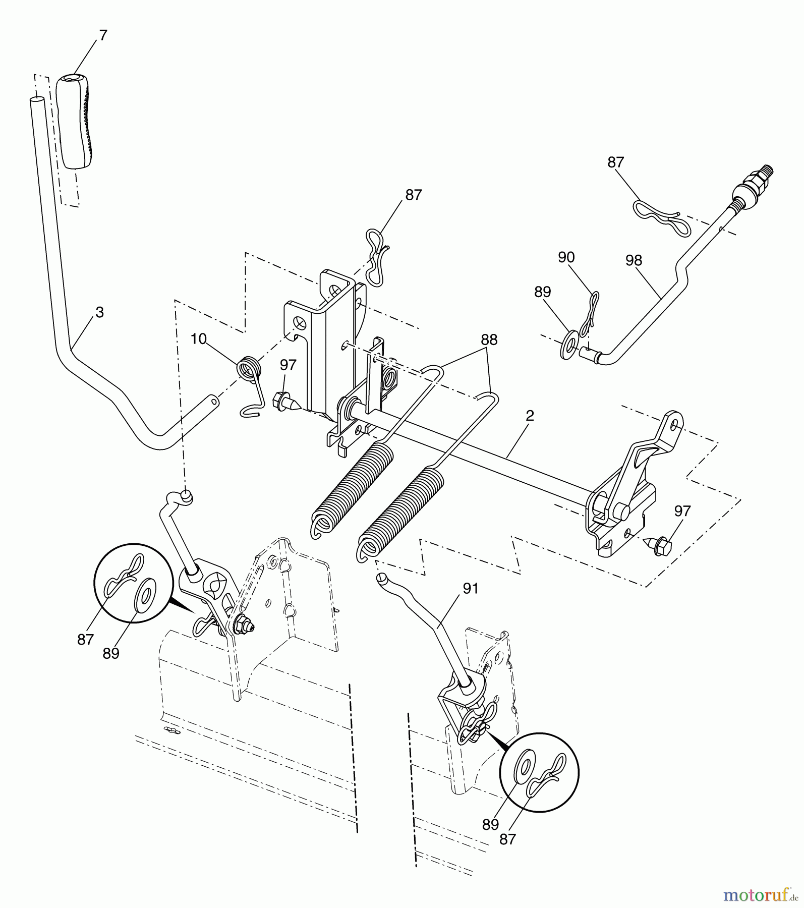 Husqvarna Rasen und Garten Traktoren GTH 2448T (96043000900) - Husqvarna Garden Tractor (2006-06 & After) Mower Lift