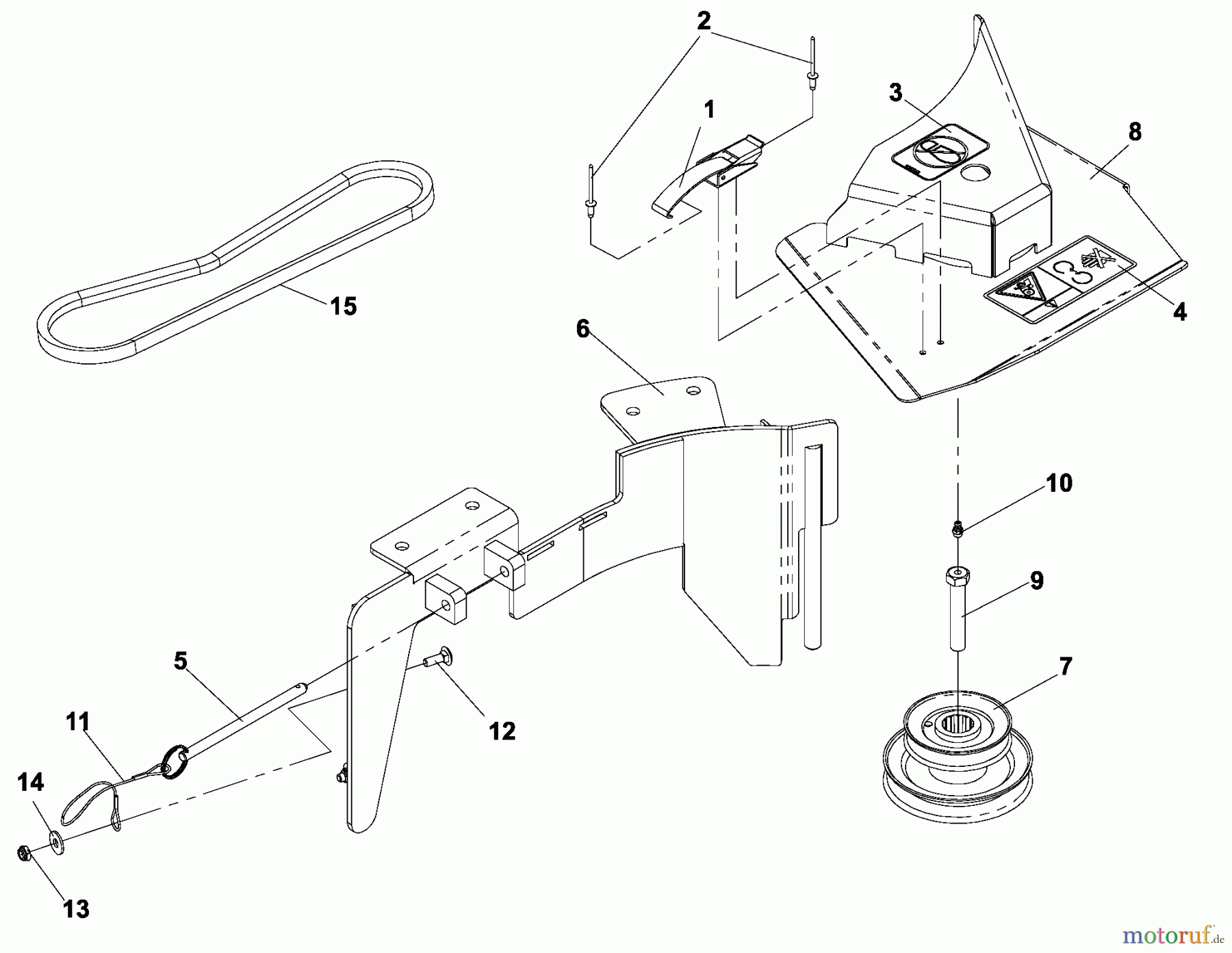 Husqvarna Zubehör, Rasenmäher / Mäher HCS 13 - Husqvarna Grass Collection System (2005-03 & After) Drive Kit Assembly - 48