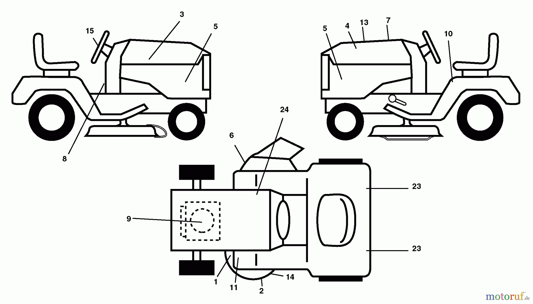 Husqvarna Rasen und Garten Traktoren GTH 2548 (960230003) (917.279100) - Husqvarna Garden Tractor (2004-12 & After) (Sears Craftsman) Decals