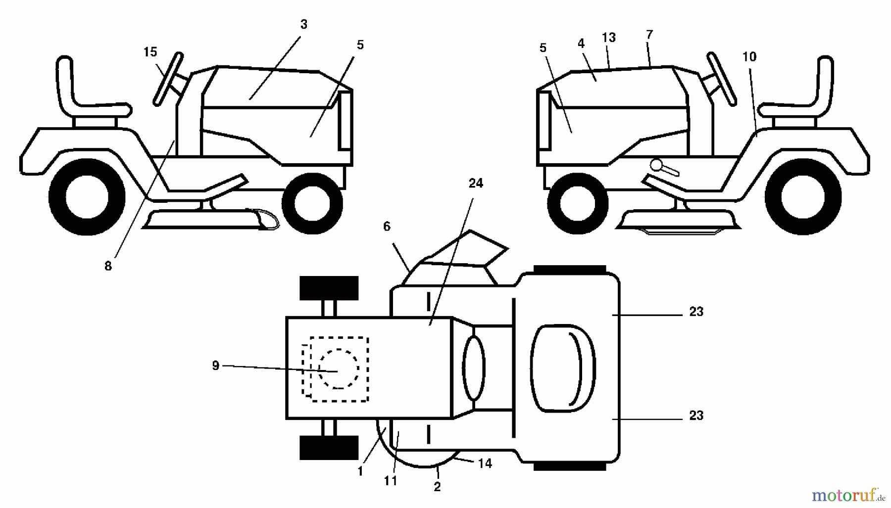 Husqvarna Rasen und Garten Traktoren GTH 2548 (96023000300) - Husqvarna Garden Tractor (2005-05 & After) Decals