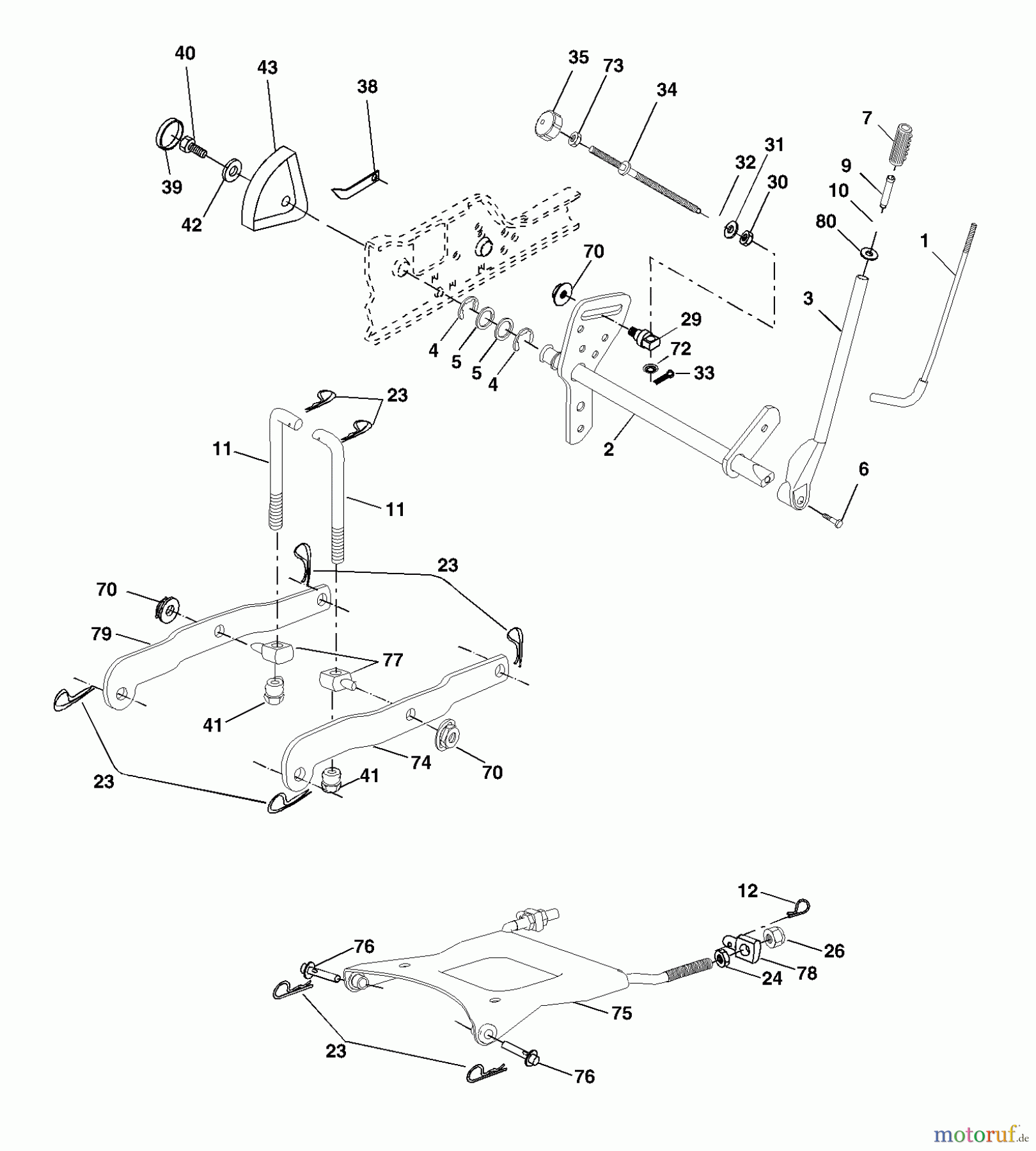 Husqvarna Rasen und Garten Traktoren GTH 2548 XPA (954567895) - Husqvarna Garden Tractor (2001-12 & After) Lift Assembly