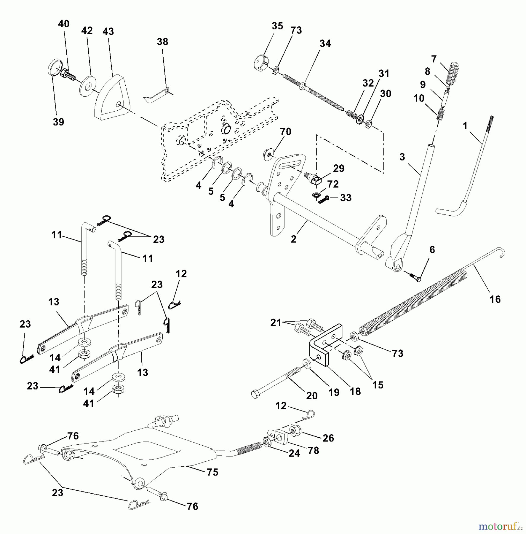 Husqvarna Rasen und Garten Traktoren GTH 2550 B (954567109) - Husqvarna Garden Tractor (2001-02 & After) Lift Assembly