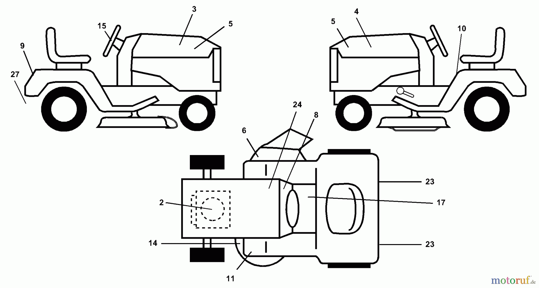 Husqvarna Rasen und Garten Traktoren GTH 2550 XPB (954567116) - Husqvarna Garden Tractor (2001-02 & After) Decals