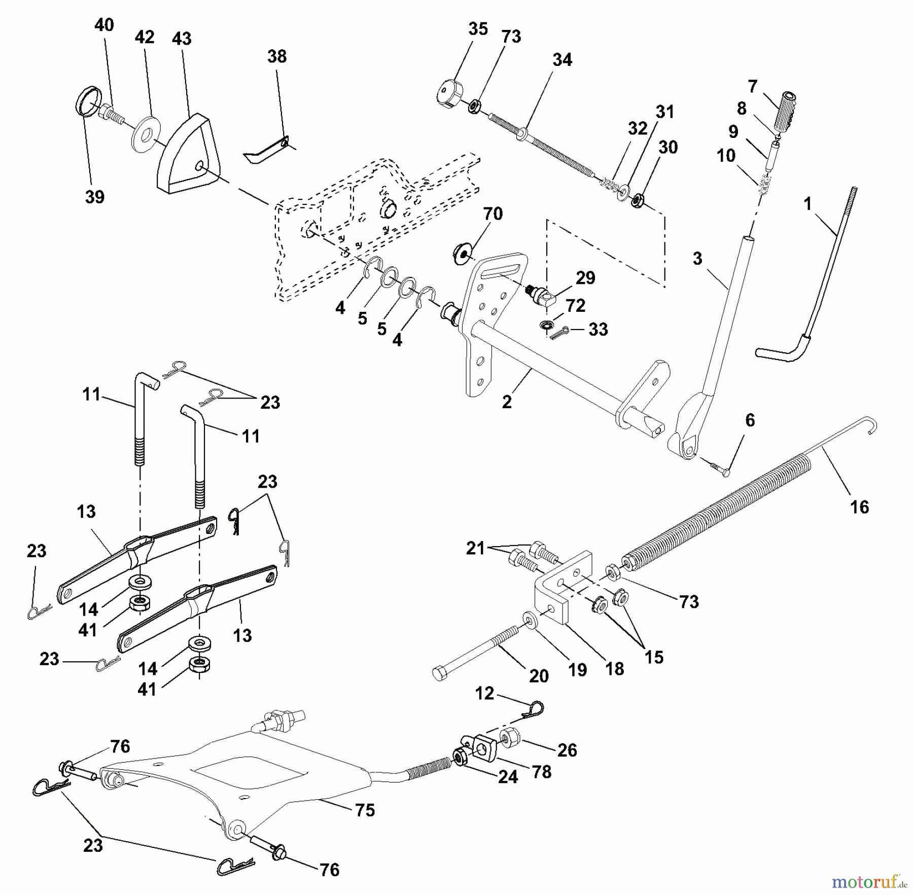  Husqvarna Rasen und Garten Traktoren GTH 2550 XPB (954567116) - Husqvarna Garden Tractor (2001-02 & After) Lift Assembly
