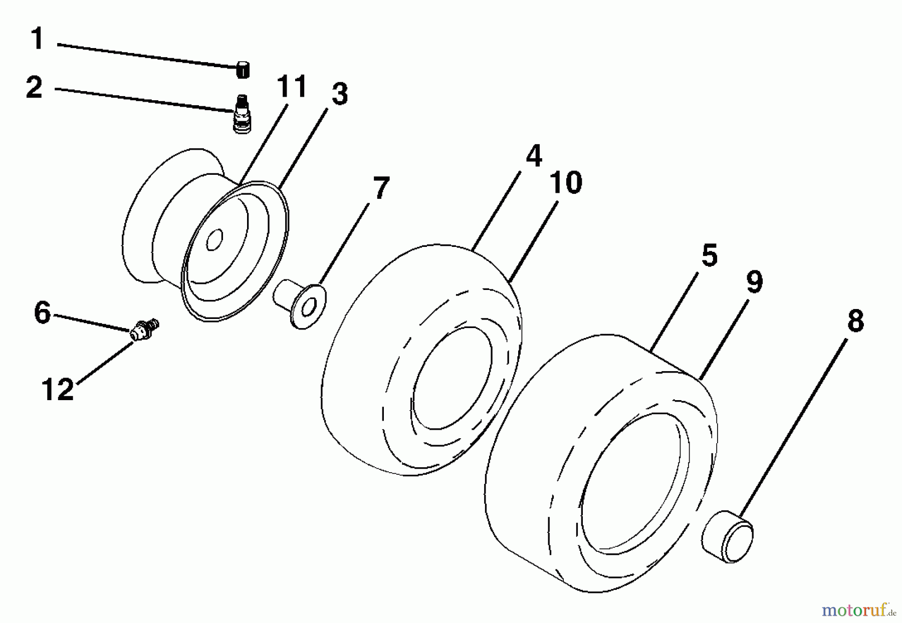 Husqvarna Rasen und Garten Traktoren GTH 2554 XPB (954568427) - Husqvarna Garden Tractor (2004-08 & After) Wheels & Tires