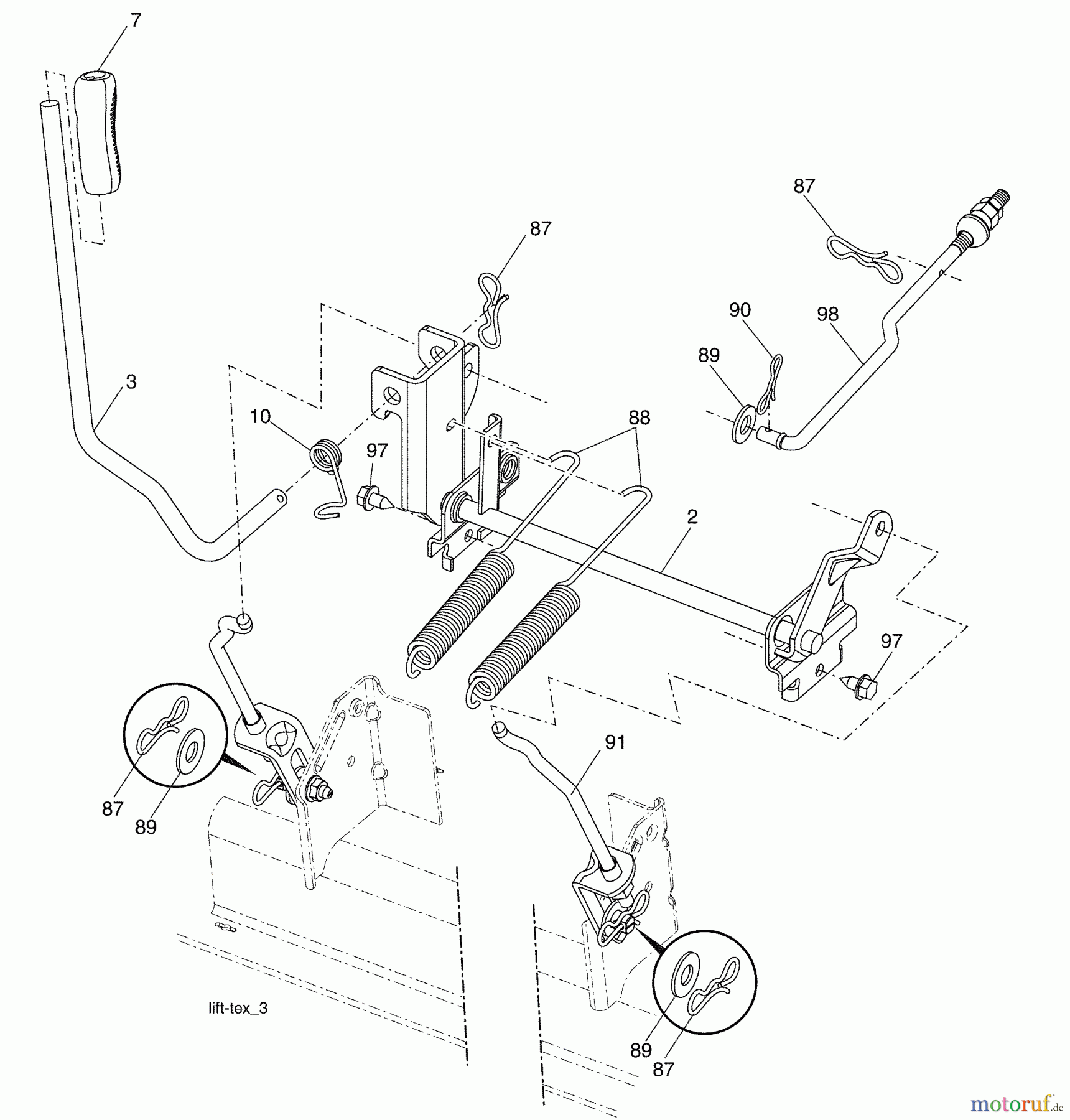 Husqvarna Rasen und Garten Traktoren GTH 2648 (96043003002) - Husqvarna Garden Tractor (2008-02 & After) Mower Lift