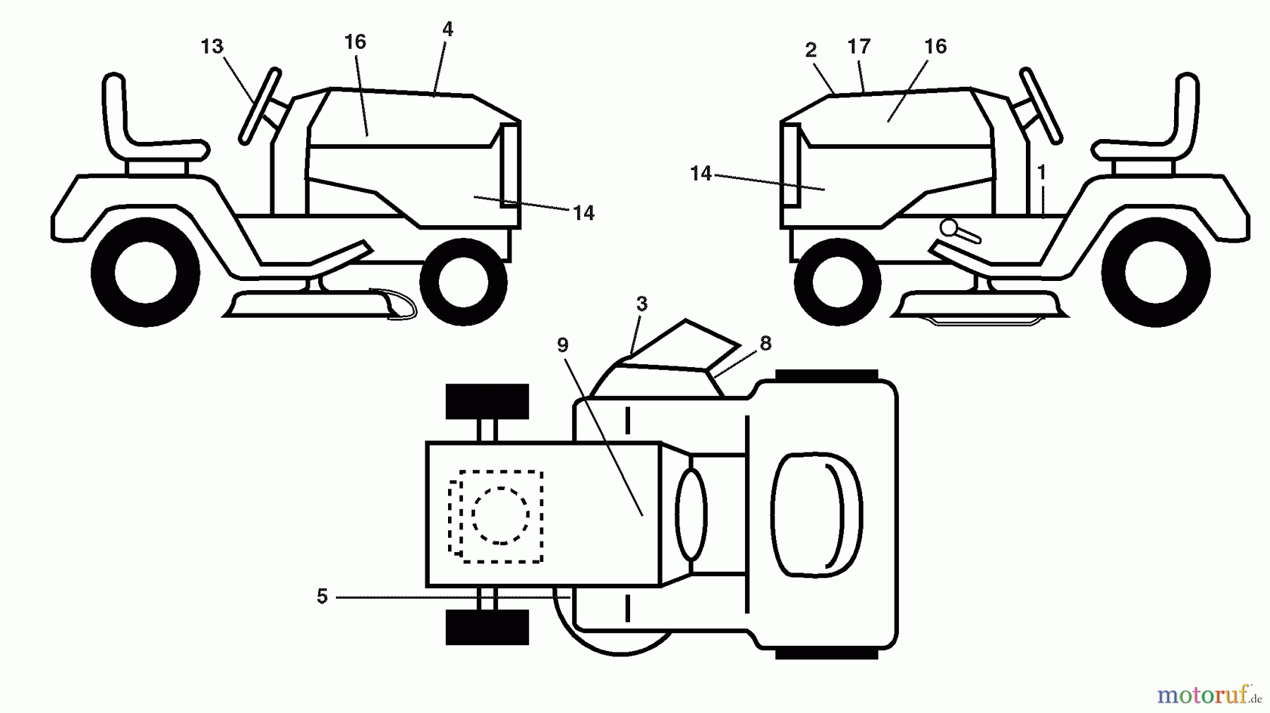 Husqvarna Rasen und Garten Traktoren GTH 26K54T (96043001101) - Husqvarna Garden Tractor (2006-03 & After) Decals