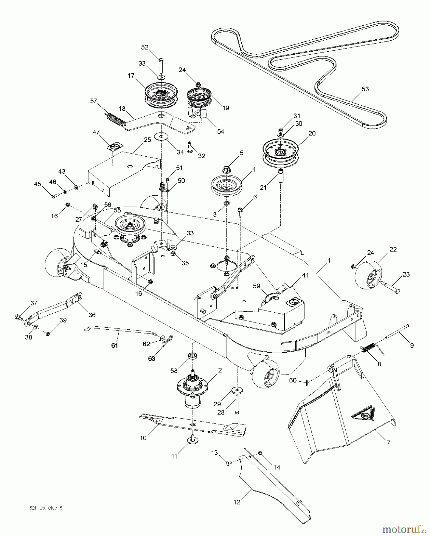 Husqvarna Rasen und Garten Traktoren GTH 26V52LS (96043011802) - Husqvarna Garden Tractor (2011-06 & After) MOWER DECK / CUTTING DECK