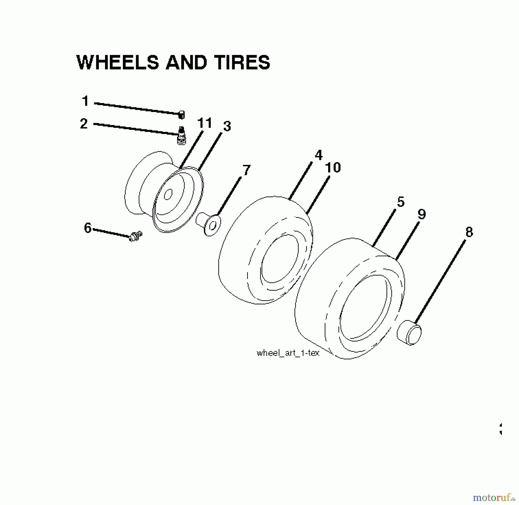 Husqvarna Rasen und Garten Traktoren GTH 26V54 (96048003500) - Husqvarna Garden Tractor (2012-02 & After) WHEELS TIRES
