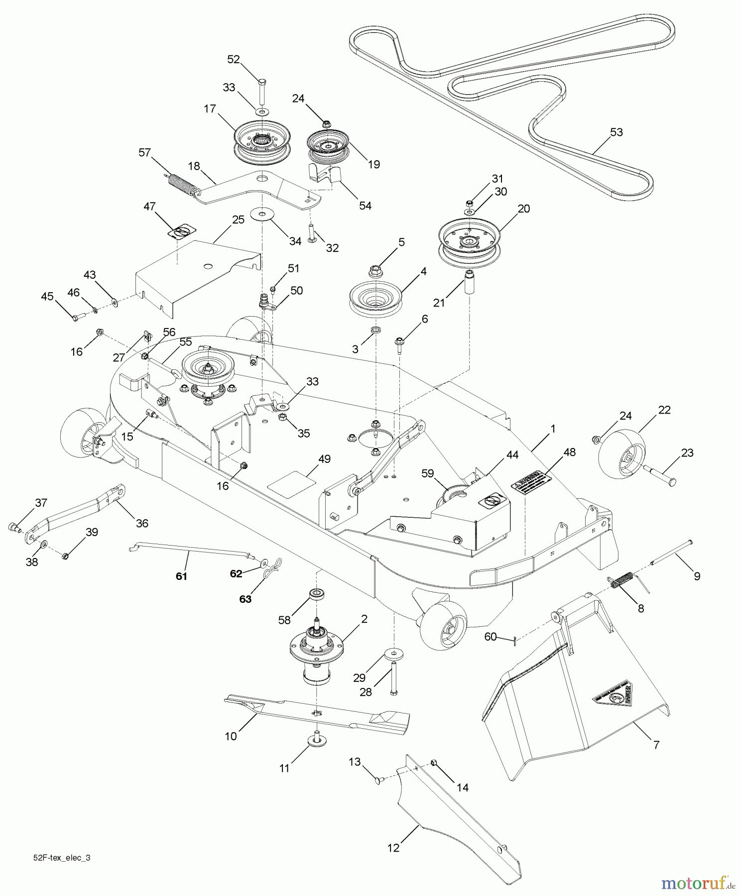 Husqvarna Rasen und Garten Traktoren GTH 27V52LS (96043009100) - Husqvarna Garden Tractor (2010-04 & After) Mower Deck