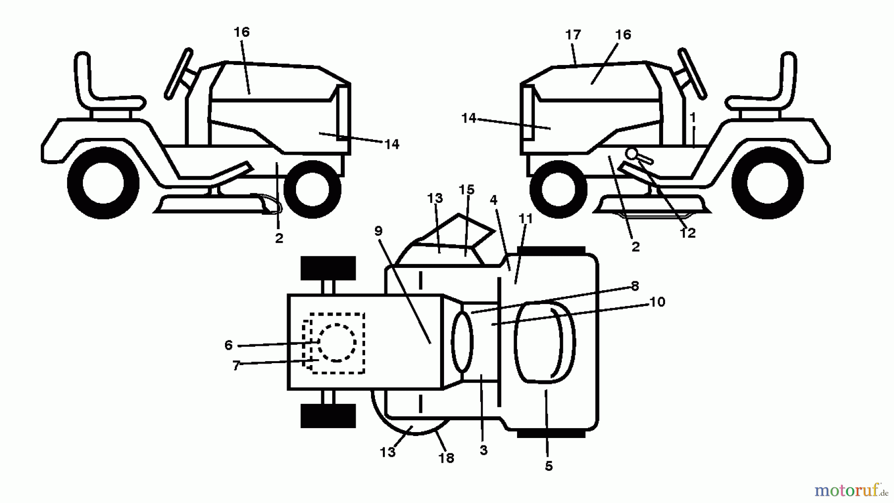 Husqvarna Rasen und Garten Traktoren GTH 3052TF (96041026501) - Husqvarna Garden Tractor (2012-01 & After) DECALS