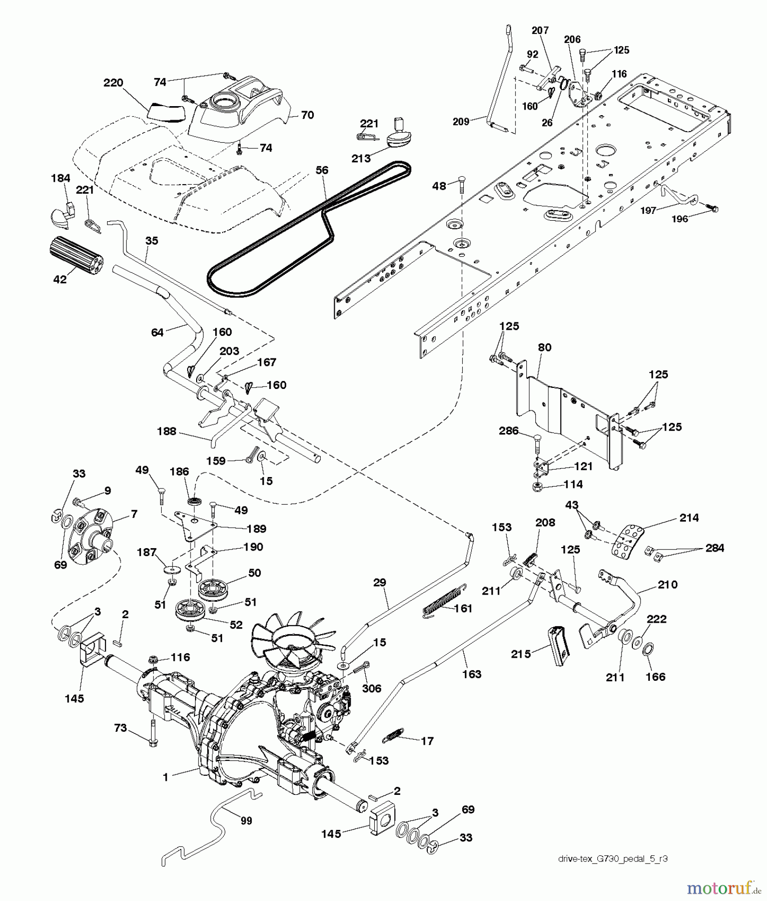 Husqvarna Rasen und Garten Traktoren GTH 3052TF (96041026501) - Husqvarna Garden Tractor (2012-01 & After) DRIVE