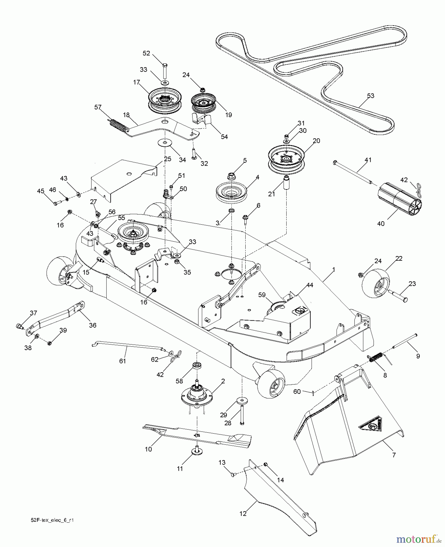 Husqvarna Rasen und Garten Traktoren GTH 3052TF (96041026501) - Husqvarna Garden Tractor (2012-01 & After) MOWER DECK / CUTTING DECK