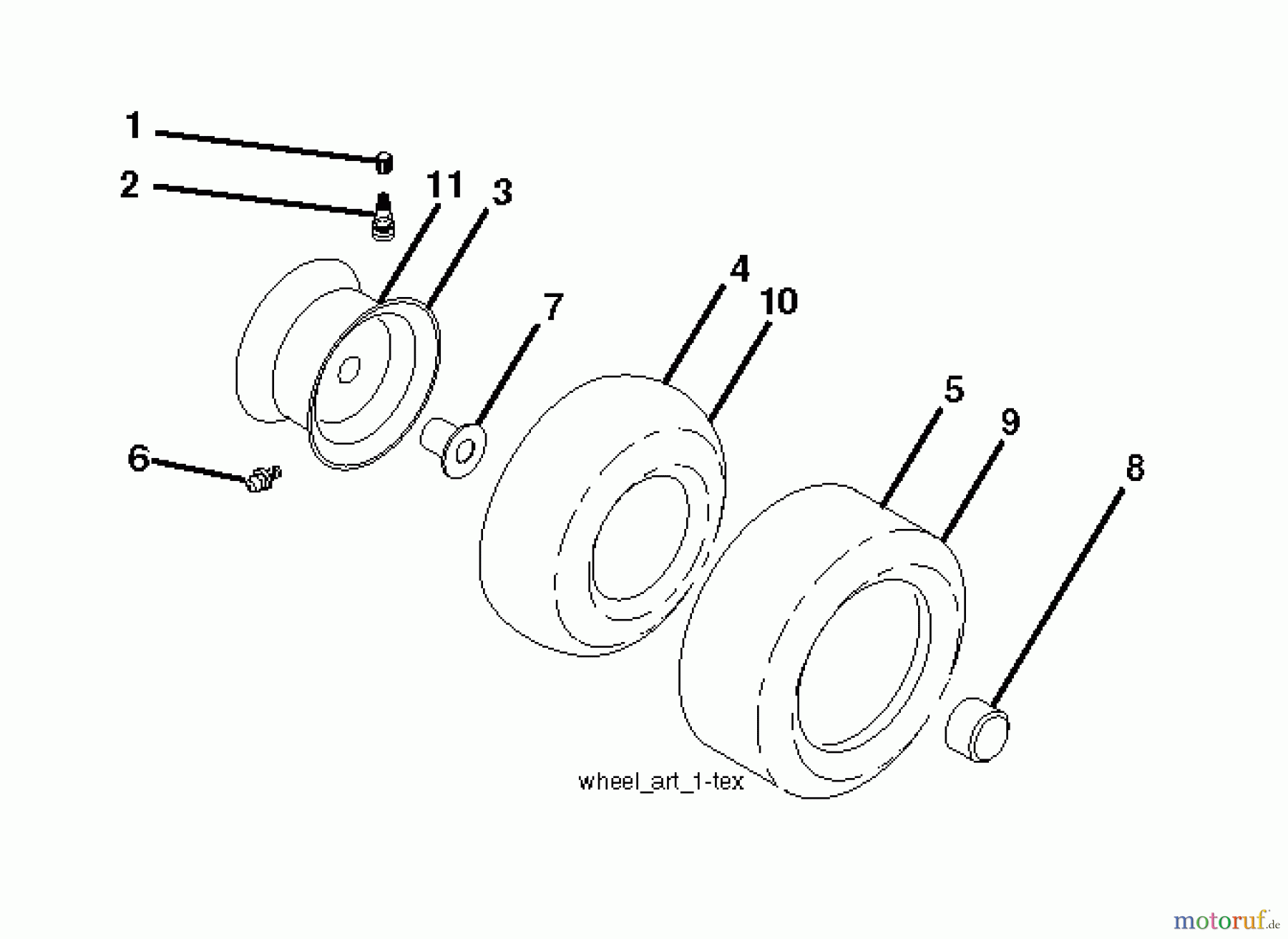 Husqvarna Rasen und Garten Traktoren LGT 24K54 (96043012701) - Husqvarna Lawn Tractor (2011-01 & After) WHEELS TIRES