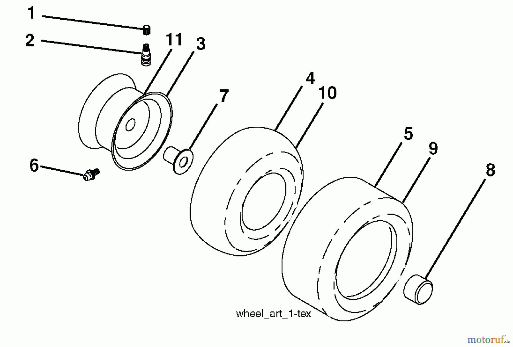 Husqvarna Rasen und Garten Traktoren LGT 2554 (96045001502) - Husqvarna Lawn Tractor (2010-02 & After) Wheels And Tires