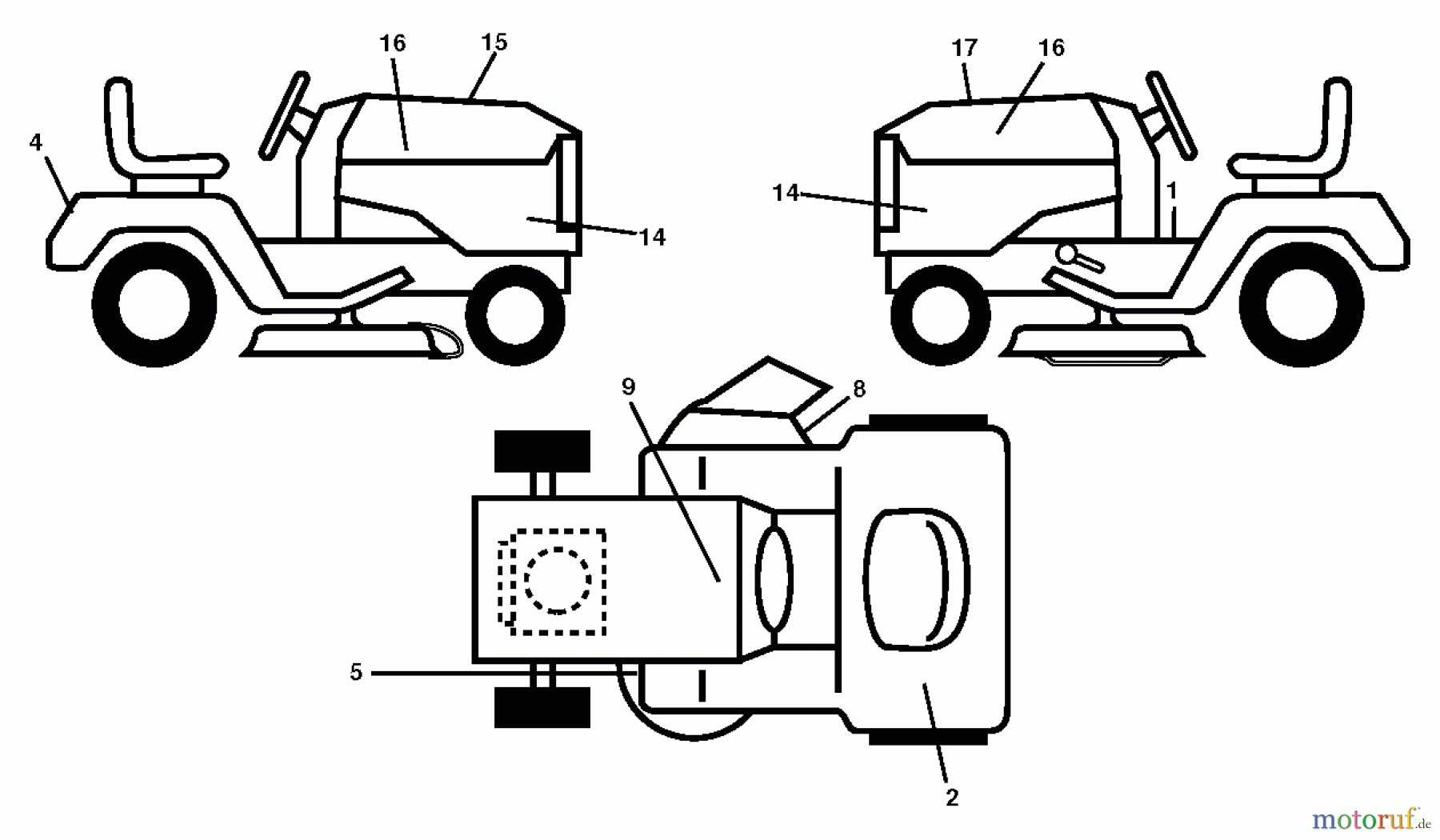 Husqvarna Rasen und Garten Traktoren LGT 2554 (96045001504) - Husqvarna Lawn Tractor (2012-02 & After) DECALS