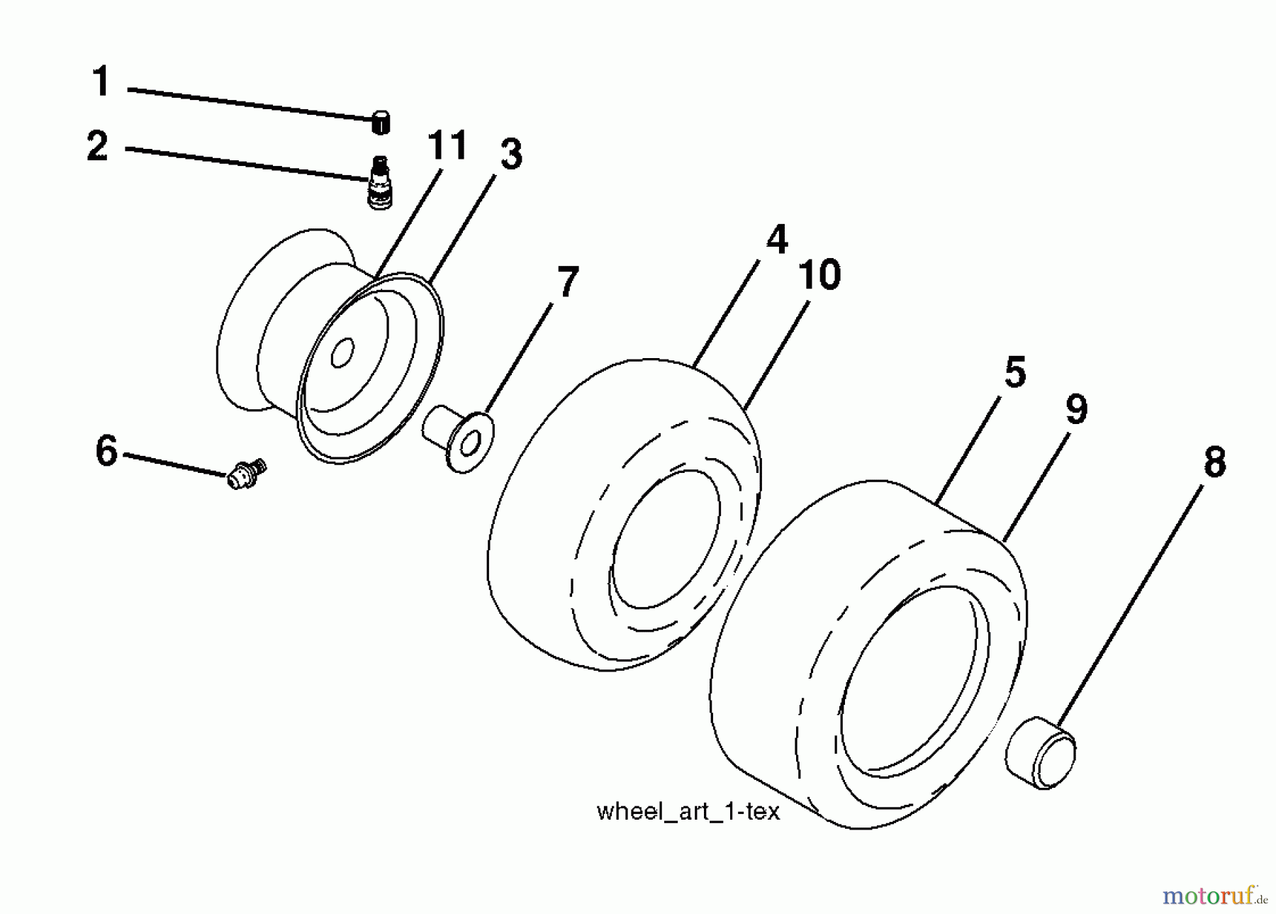  Husqvarna Rasen und Garten Traktoren LGT 2654 (96045000702) - Husqvarna Lawn Tractor (2008-03 & After) Wheels and Tires