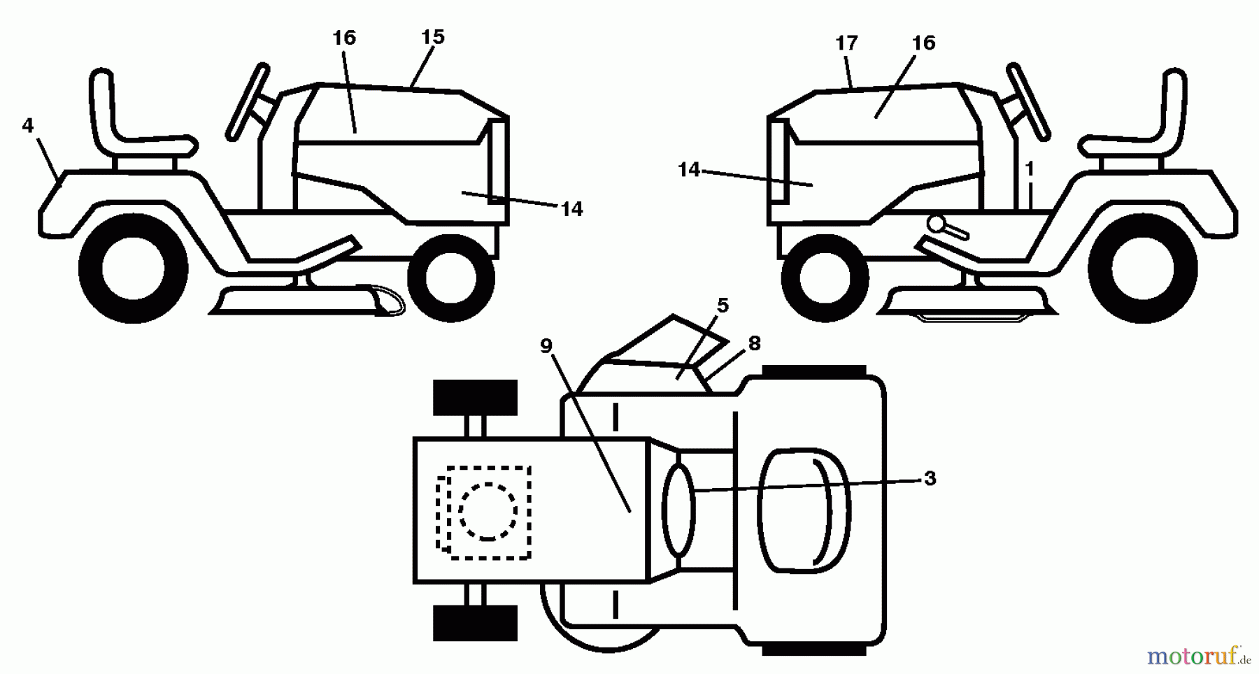Husqvarna Rasen und Garten Traktoren LGT 2654 (96045005000) - Husqvarna Lawn Tractor (2013-09) DECALS