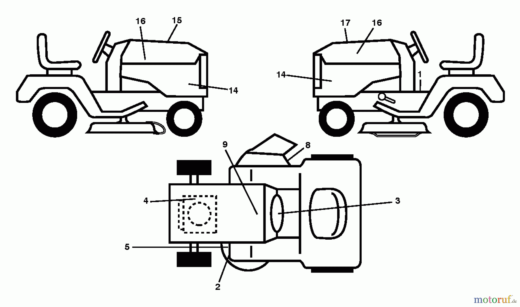 Husqvarna Rasen und Garten Traktoren LGTH 22V48 (96048004300) - Husqvarna Lawn Tractor (2012-10 & After) DECALS