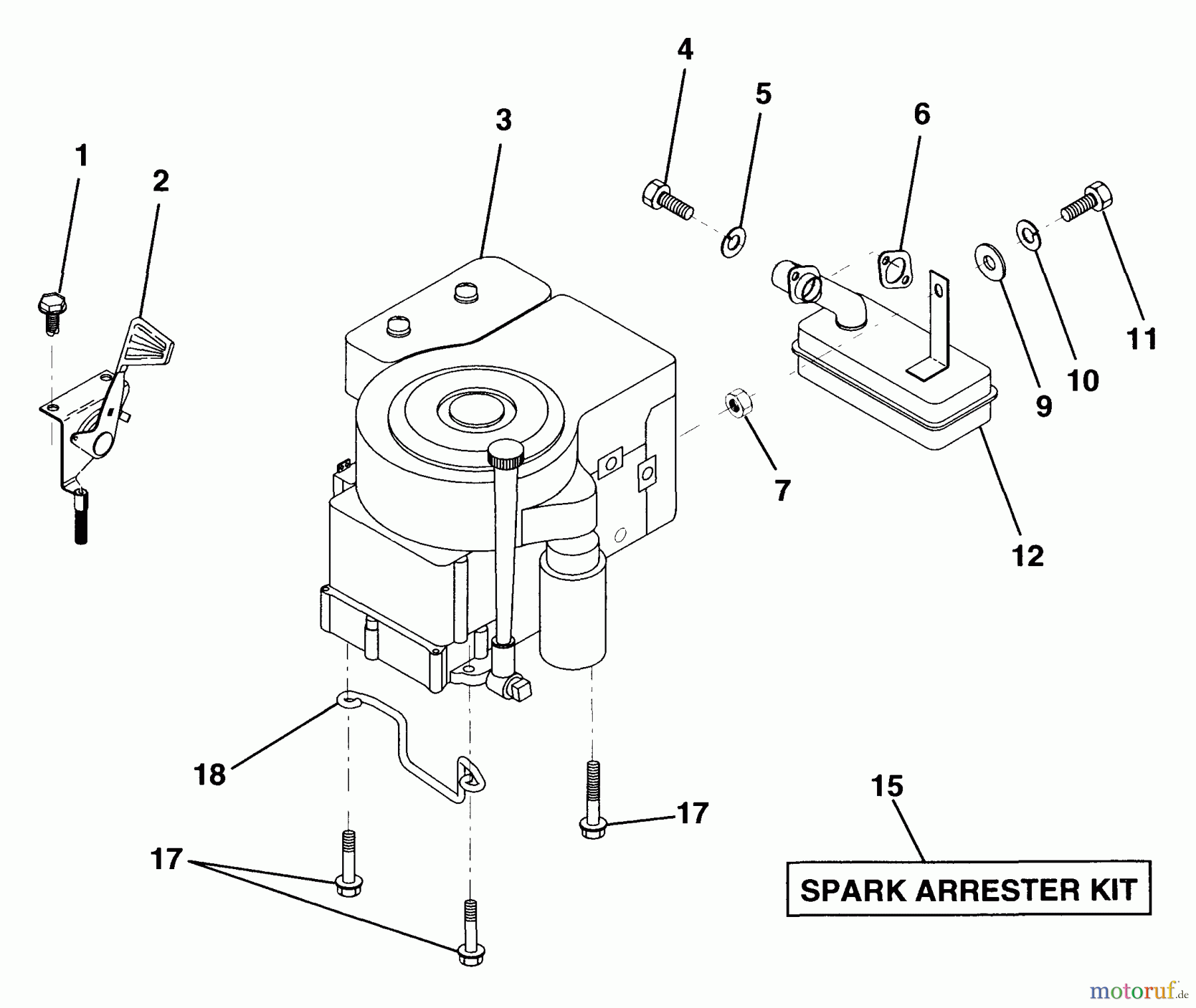 Husqvarna Rasen und Garten Traktoren LR 100 (954000572) - Husqvarna Lawn Tractor (1995-03 & After) Engine/Throttle