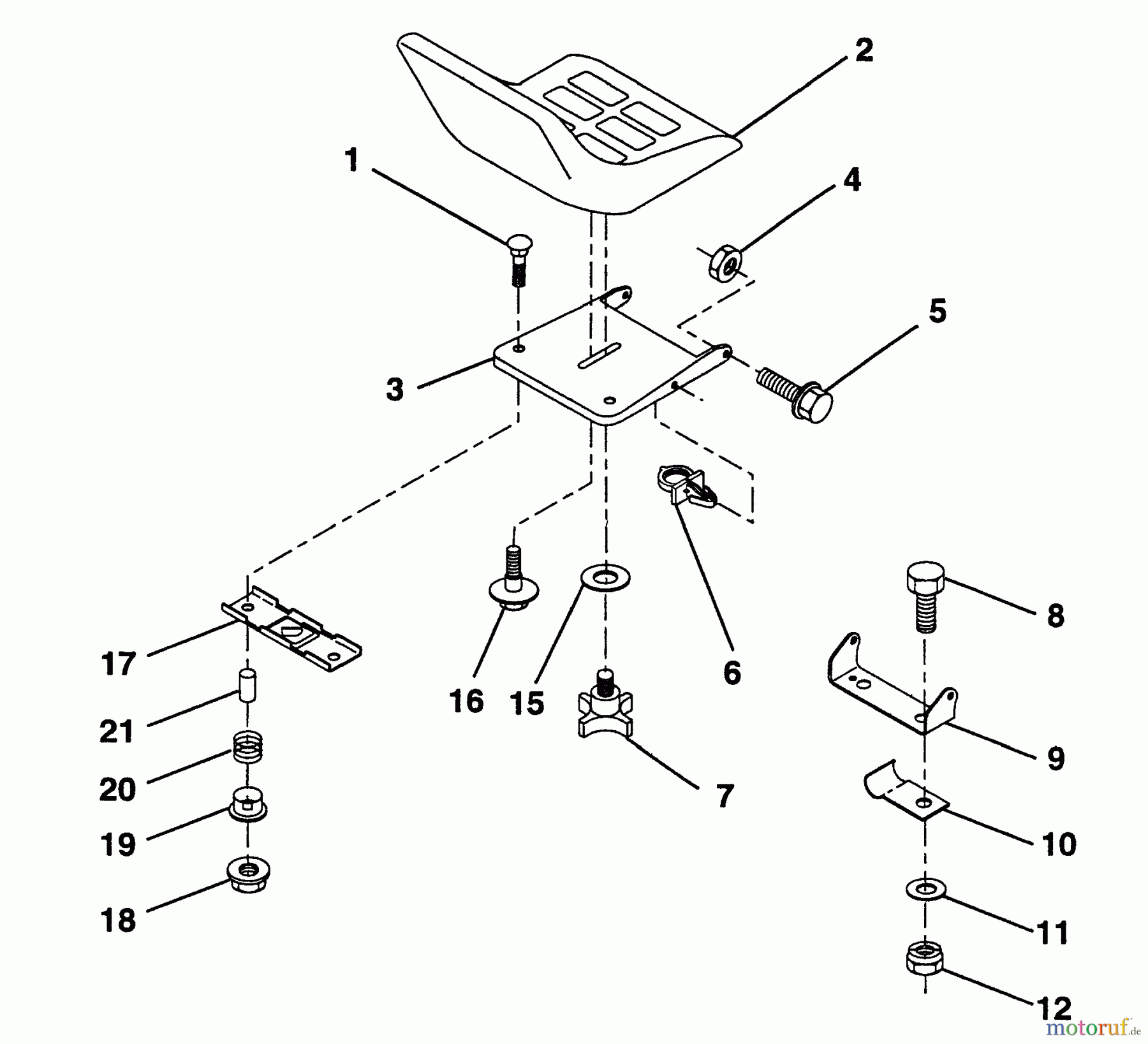 Husqvarna Rasen und Garten Traktoren LR 12 (954002701) (HC12R38D) - Husqvarna Lawn Tractor (1996-01 & After) Seat