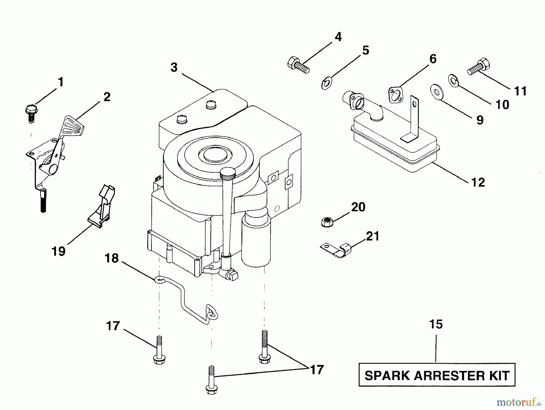 Husqvarna Rasen und Garten Traktoren LR 120 (954000602) (HN1236A) - Husqvarna Lawn Tractor (1993-10 & After) Engine