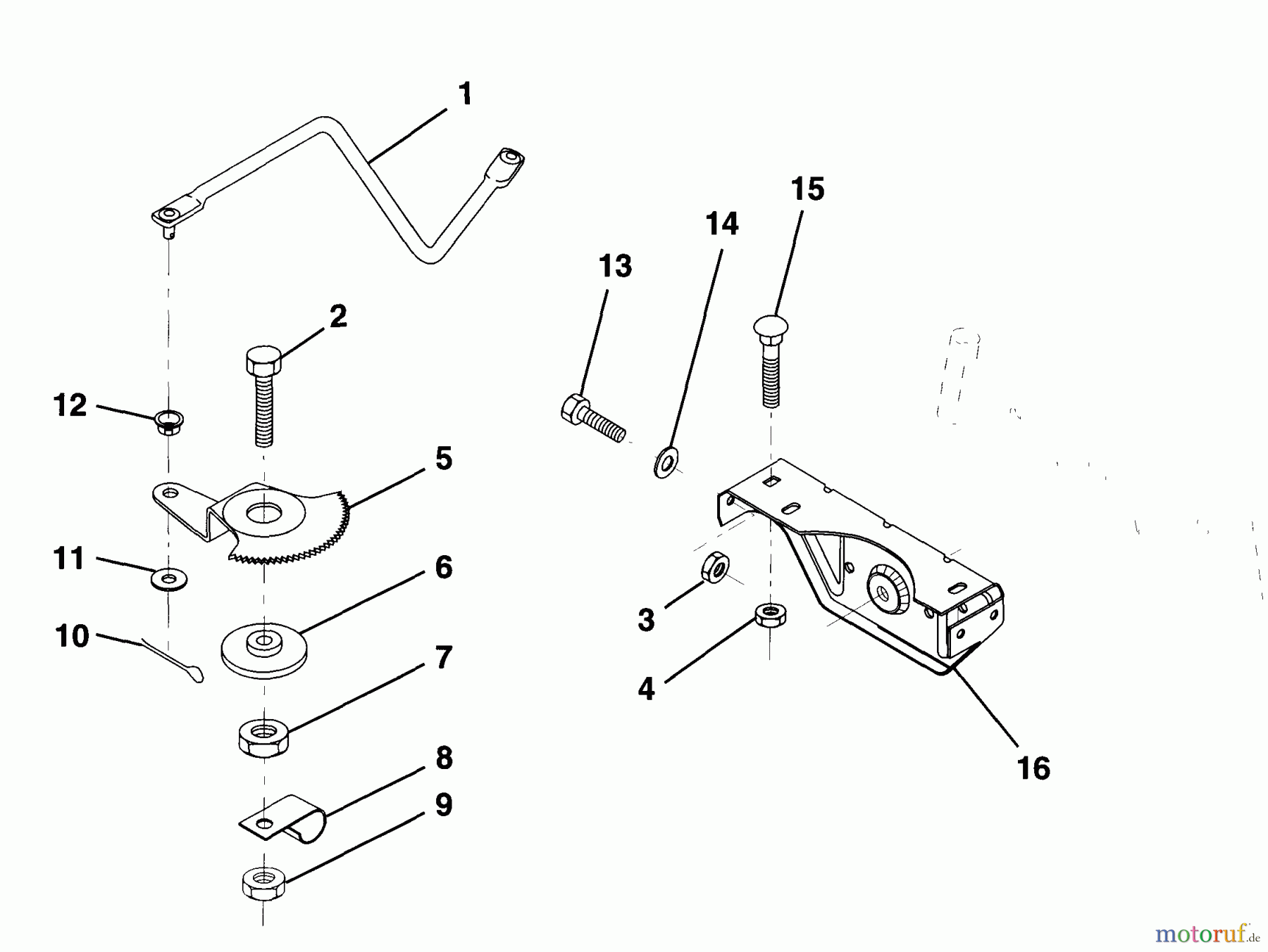 Husqvarna Rasen und Garten Traktoren LR 121 (954140001A) - Husqvarna Lawn Tractor (1997-12 & After) Sector Gear/Axle Support